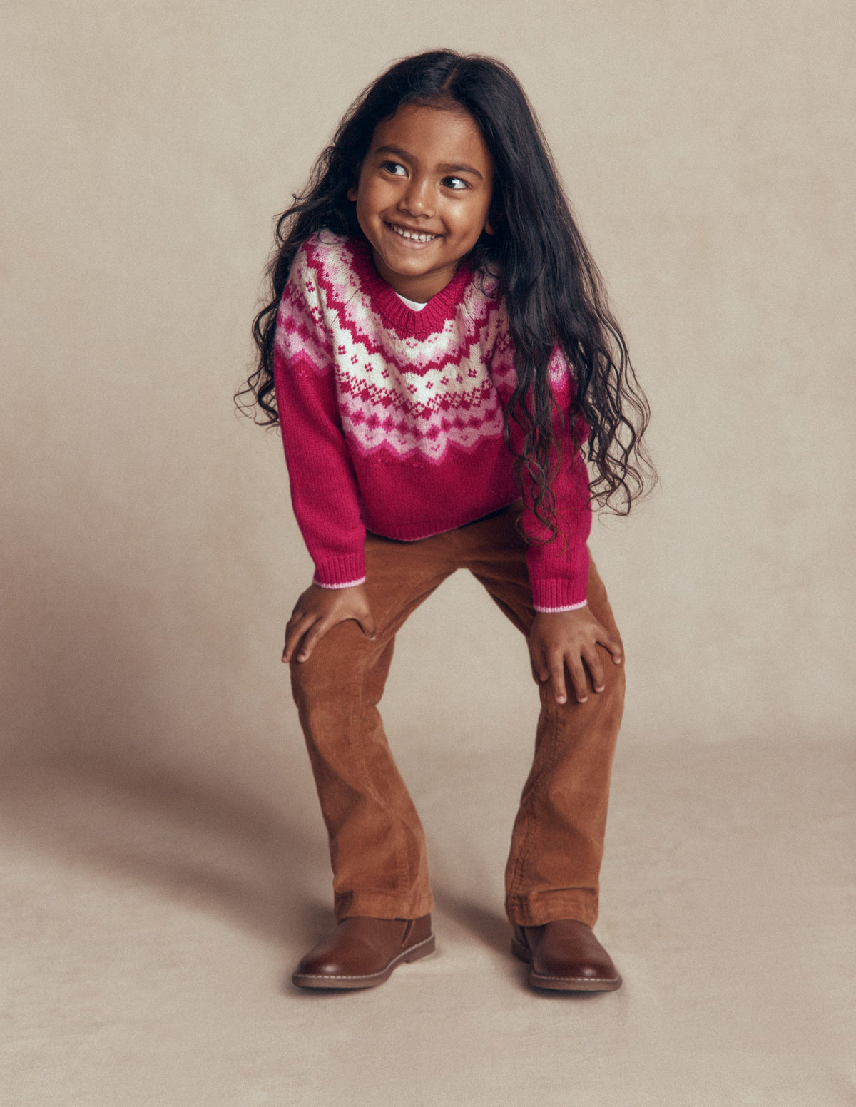 Eleanor Fair Isle Jumper-Sweet Cherry - Image 2
