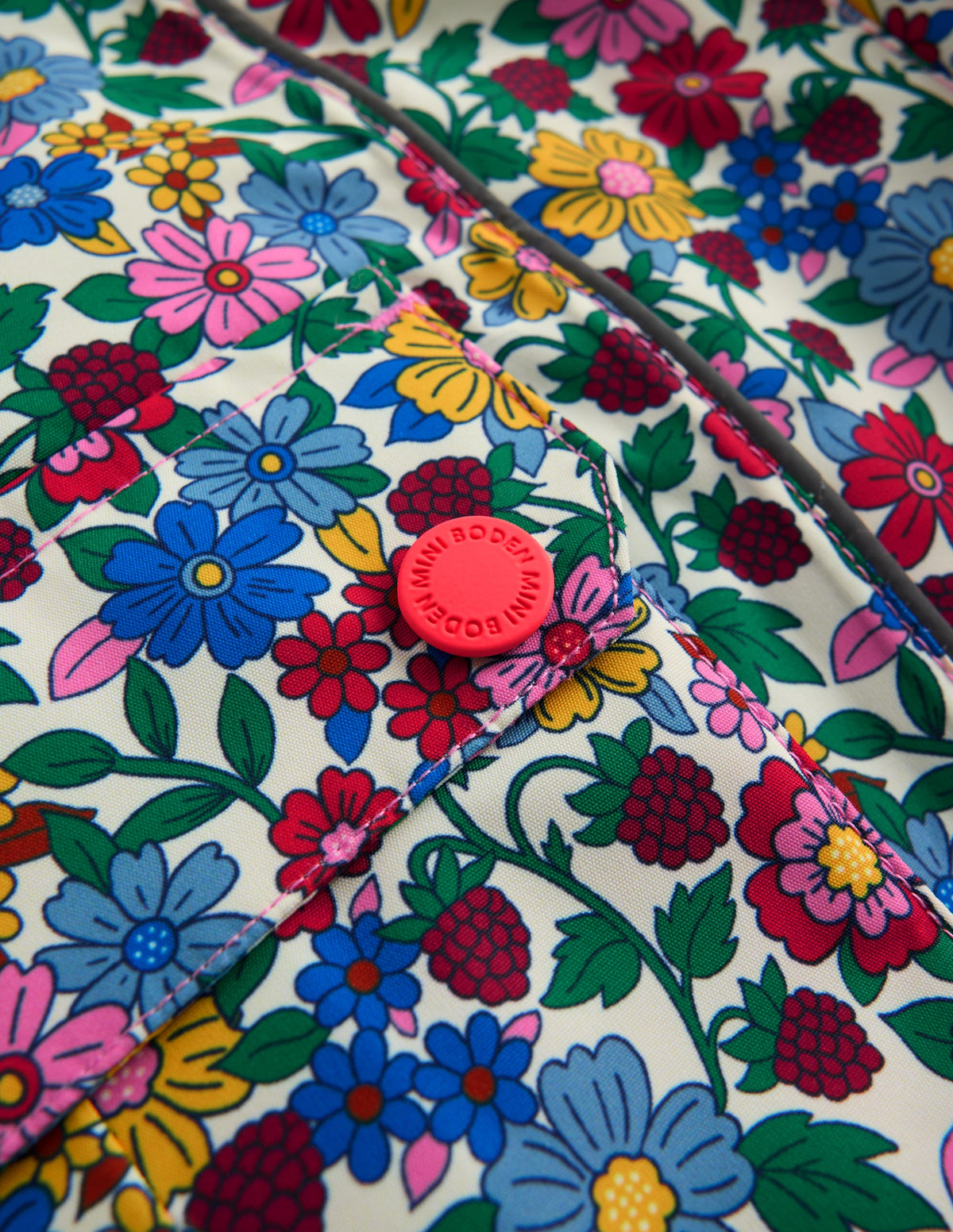 All-Weather Waterproof Coat-Multi Ditsy Floral - Image 3