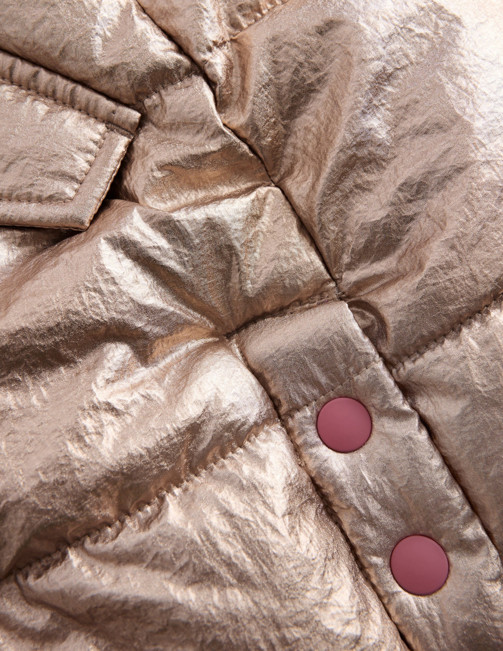 Longline Padded Coat-Gold Metallic-9