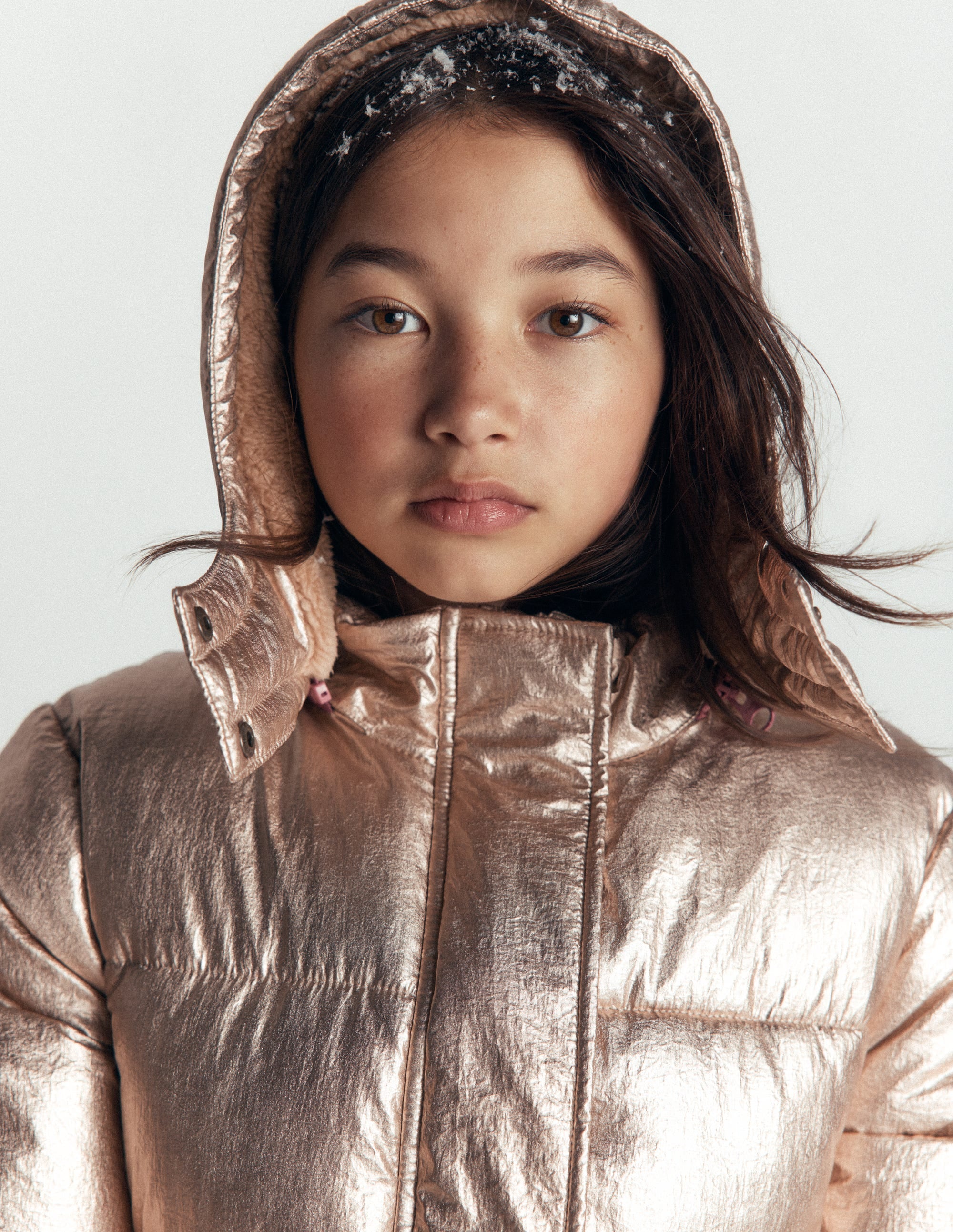 Longline Padded Coat-Gold Metallic - Image 3