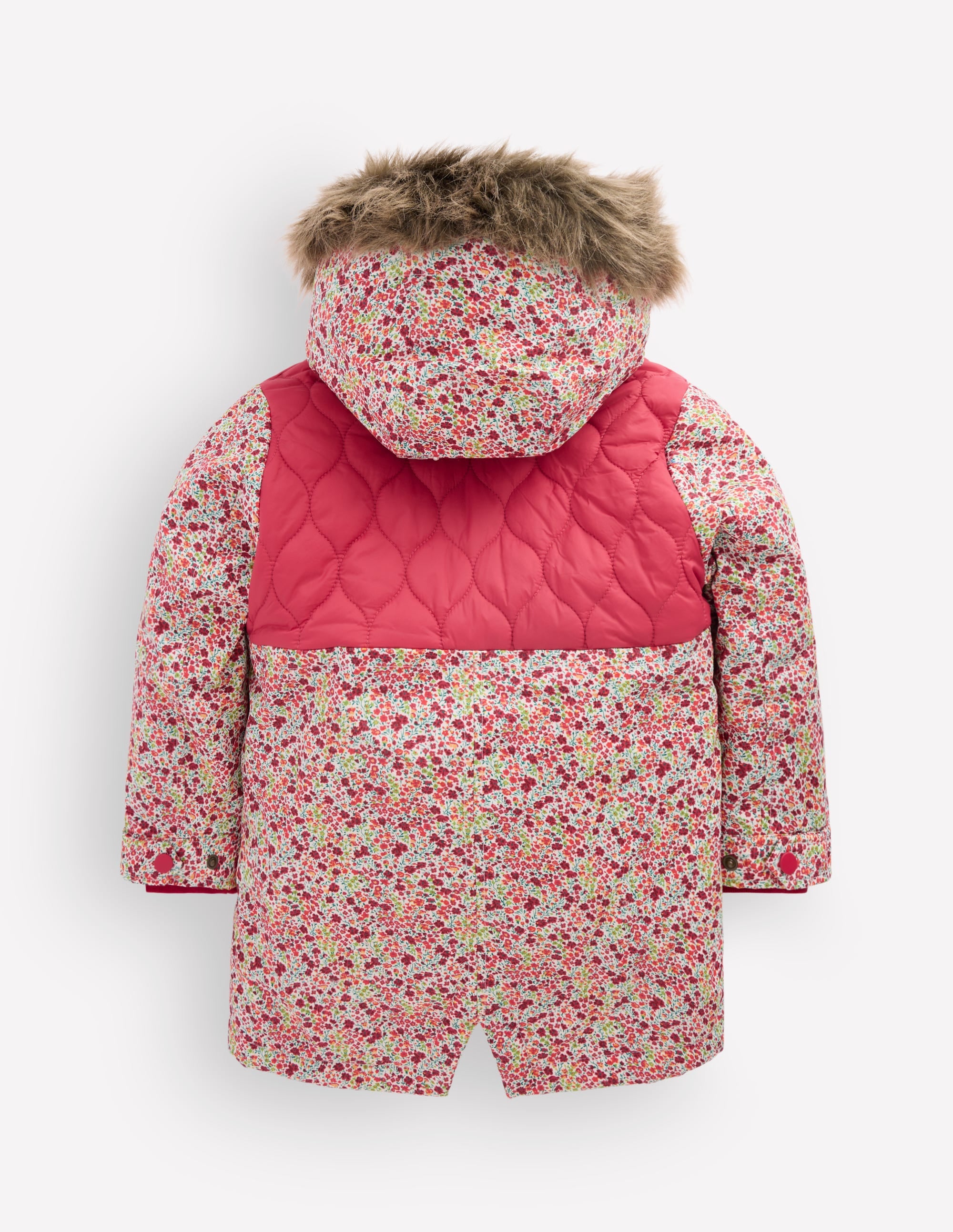Joni Quilted Parka Coat-Floral - Image 2