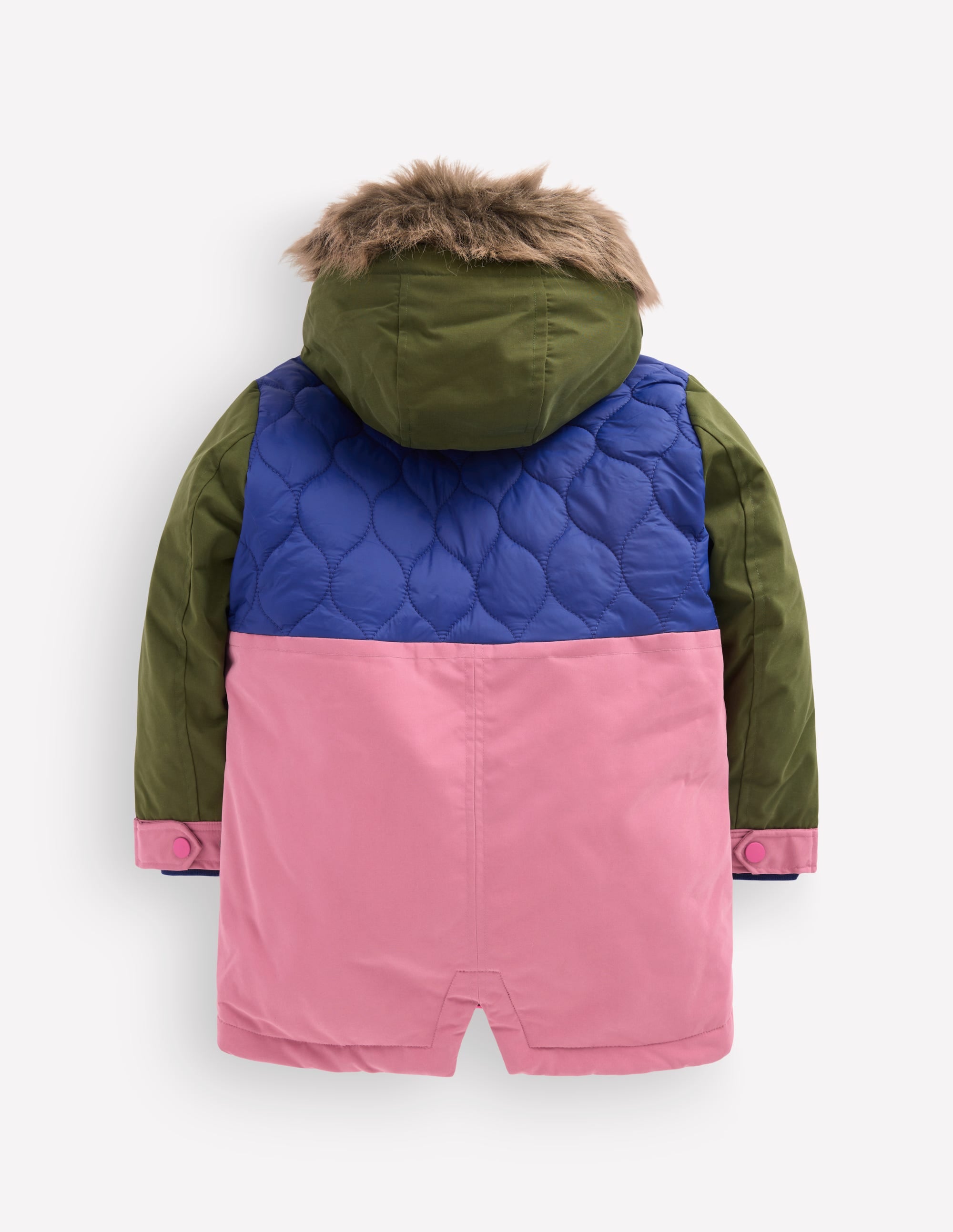 Joni Quilted Parka Coat-Multi Colourblock - Image 8