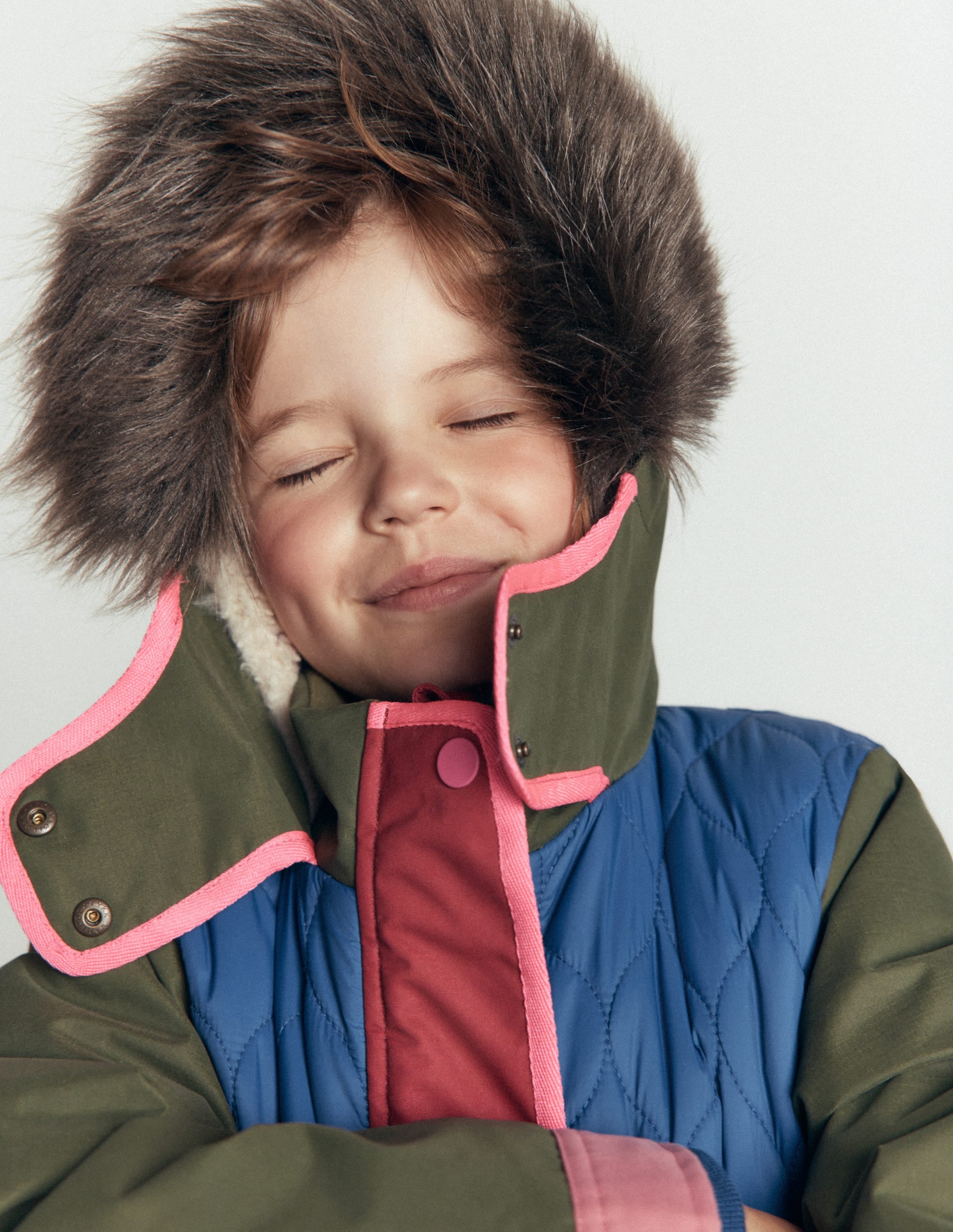 Joni Quilted Parka Coat-Multi Colourblock - Image 3