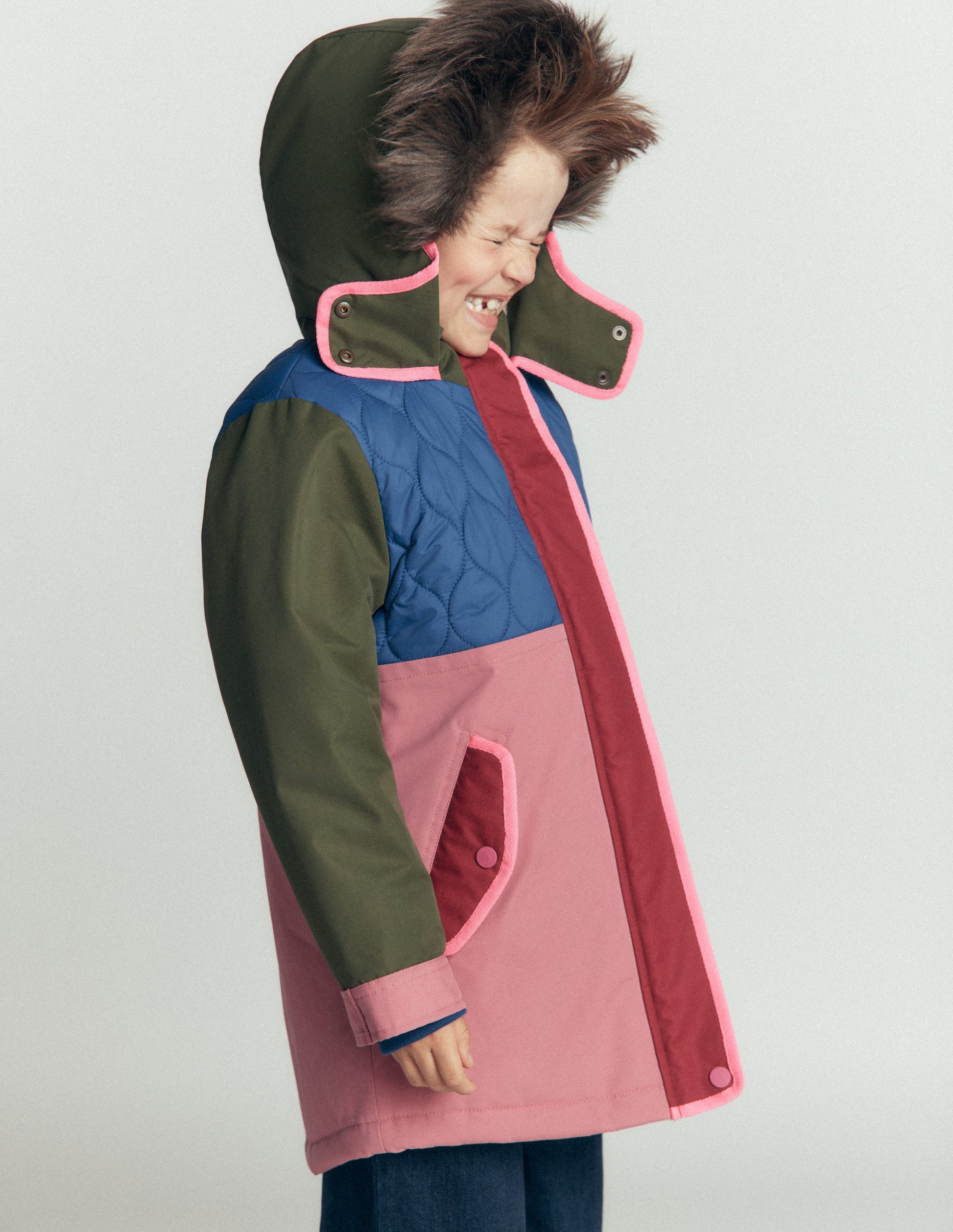 Joni Quilted Parka Coat-Multi Colourblock-5