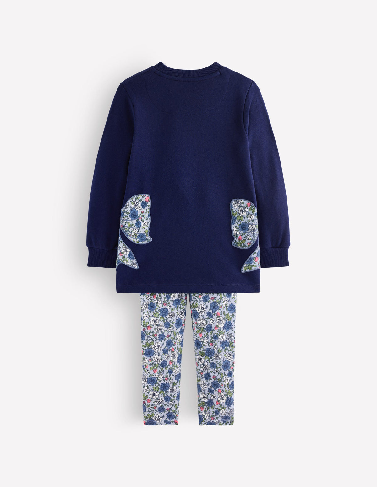 Fun Sweatshirt Tunic Set-Navy Bows - Image 2