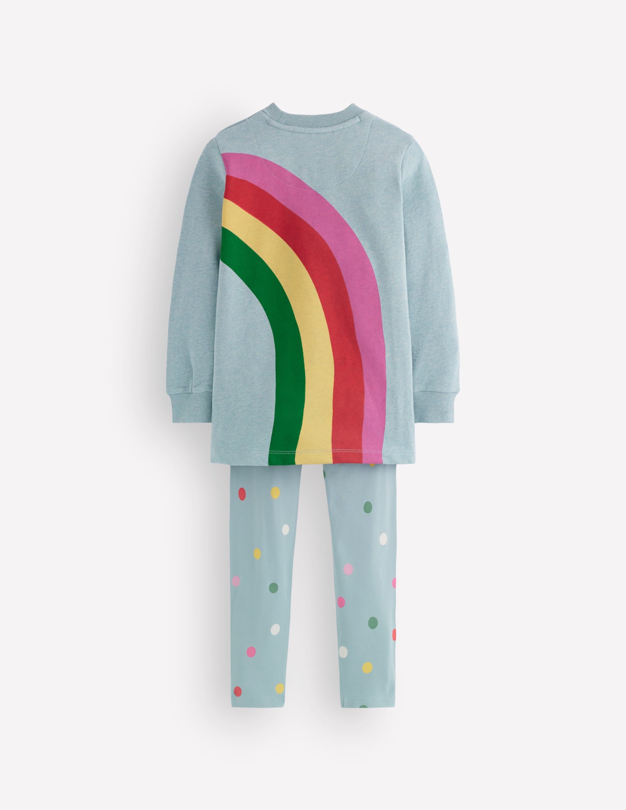 Fun Sweatshirt Tunic Set-Blue Rainbow - Image 2