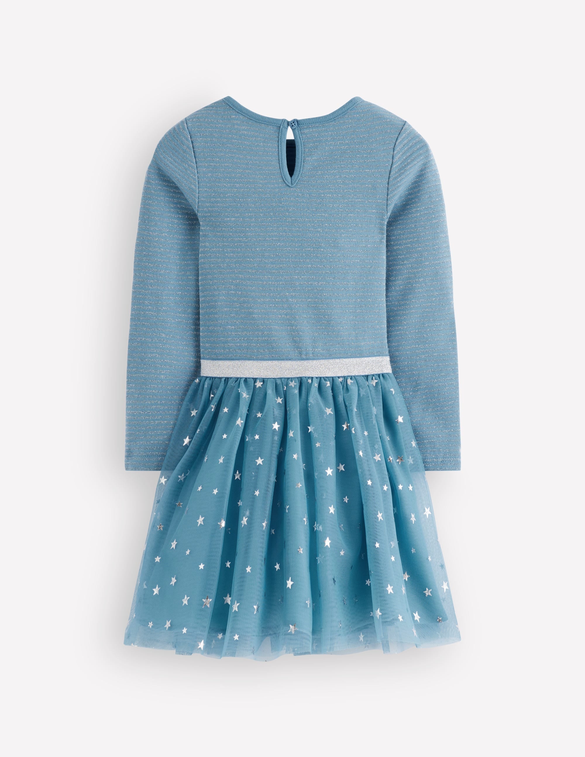 Twirly Tulle Mix Dress-Stormbolt Blue Confetti - Image 2