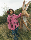 Borg Interest Jacket-Pink Raspberries