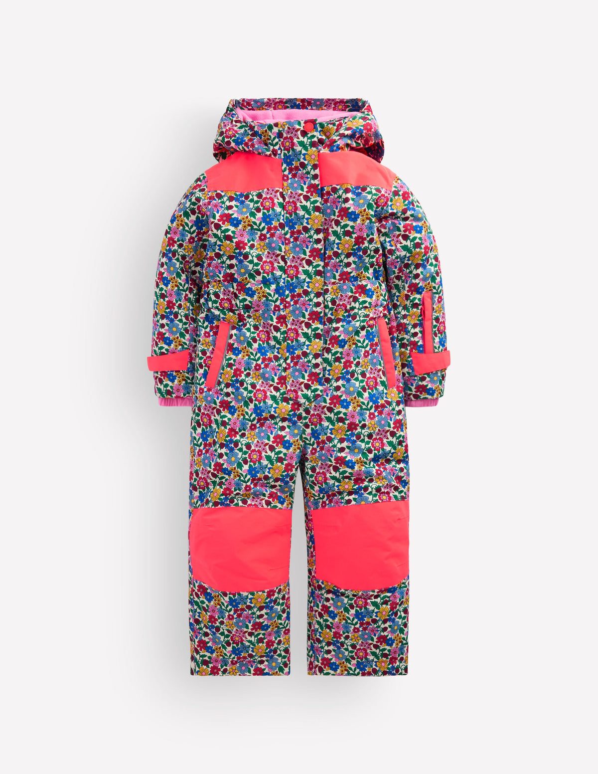 All-Weather Ski All-In-One-Neon Pink Ditsy Floral-1