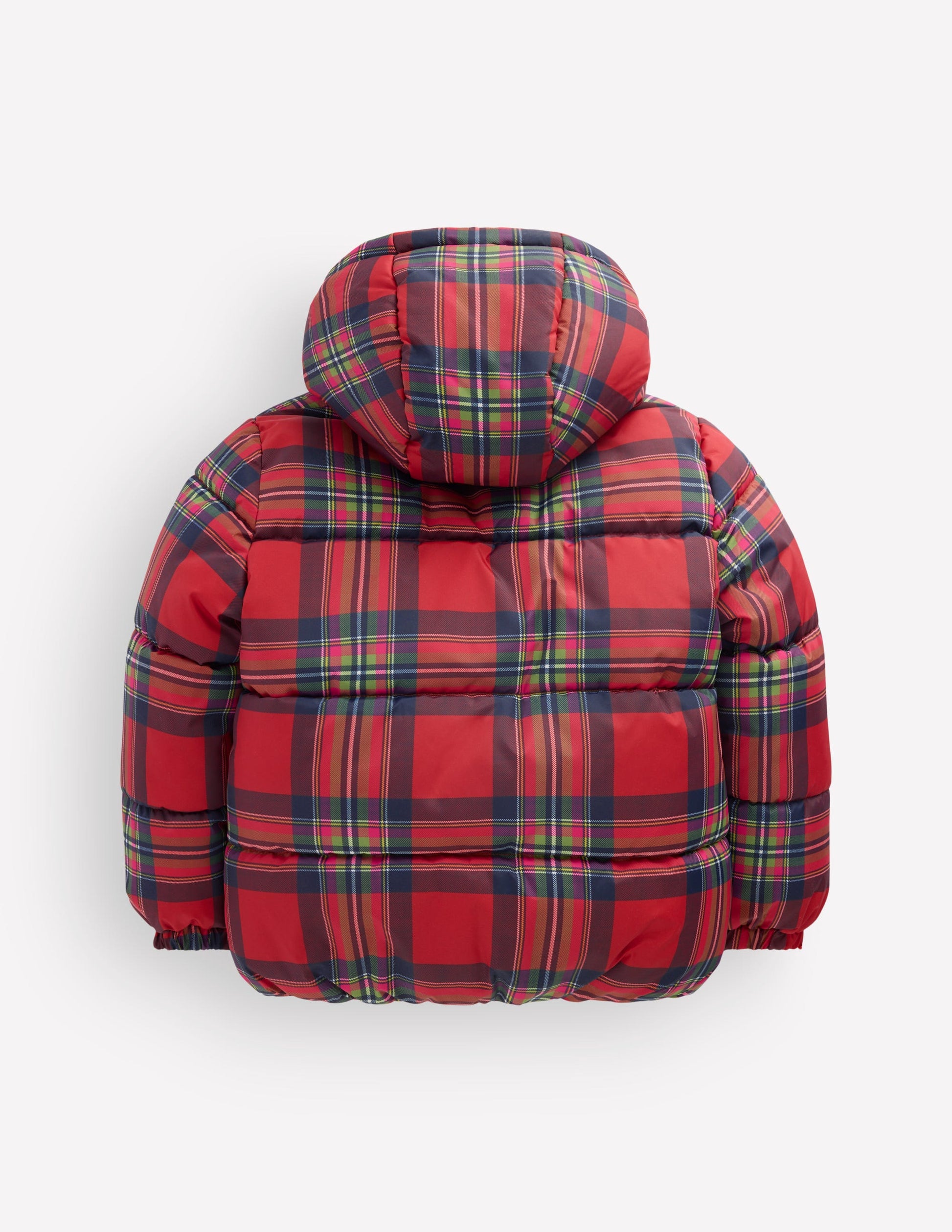 Fun Padded Coat-Red Check-5