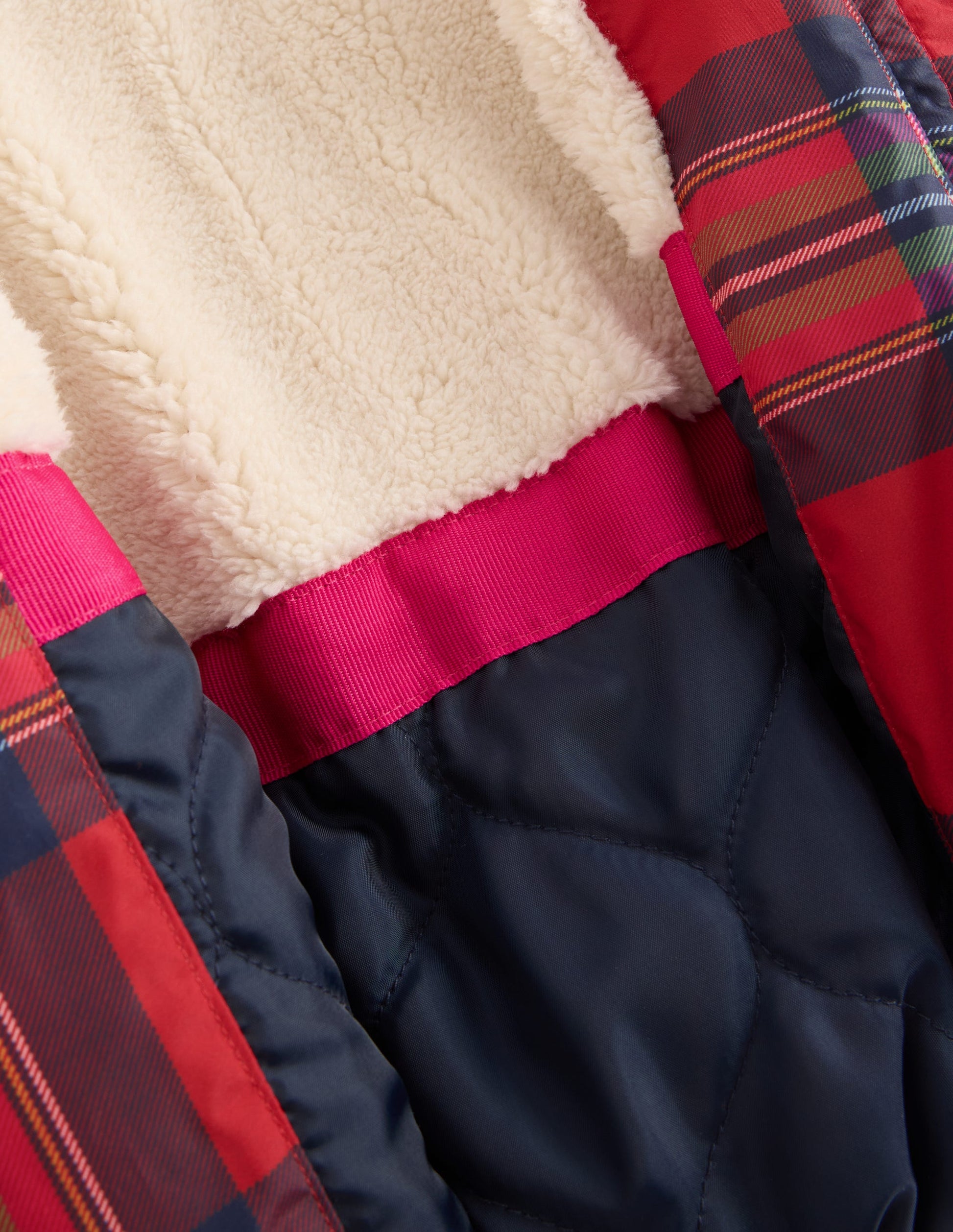 Fun Padded Coat-Red Check-8