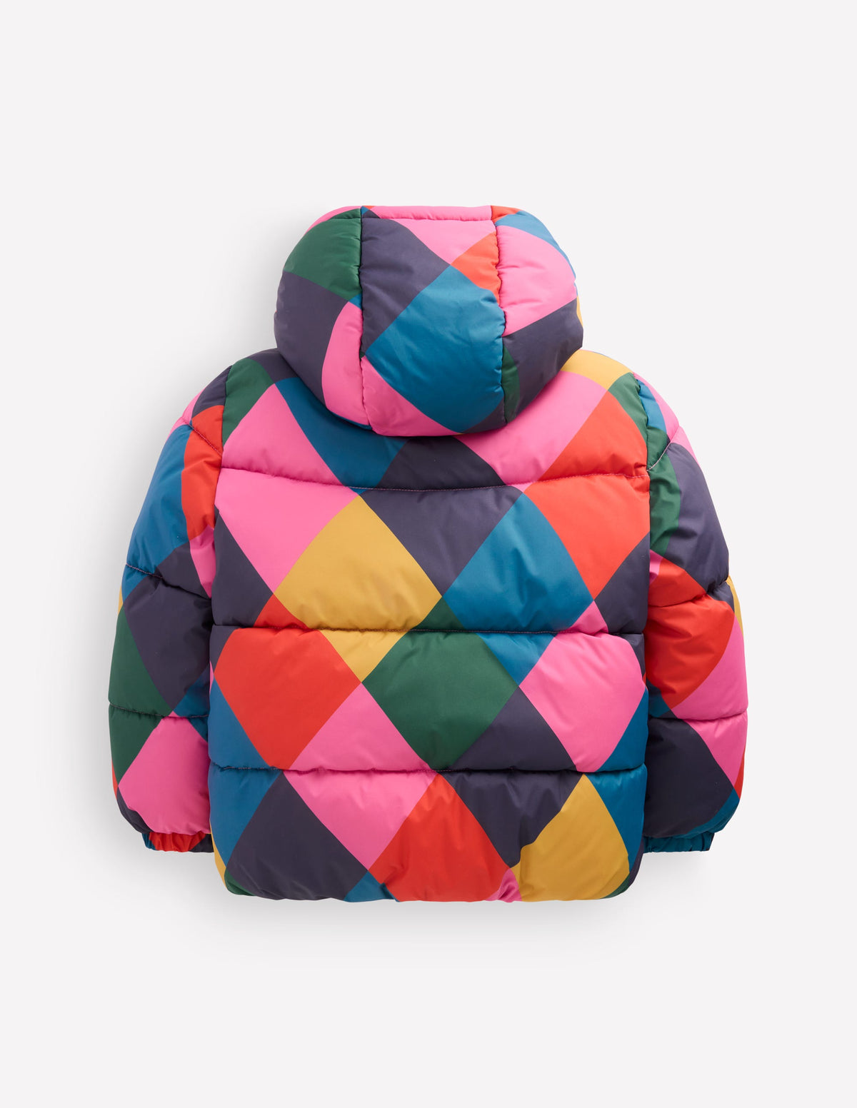 Fun Padded Coat-Multi Argyle - Image 3