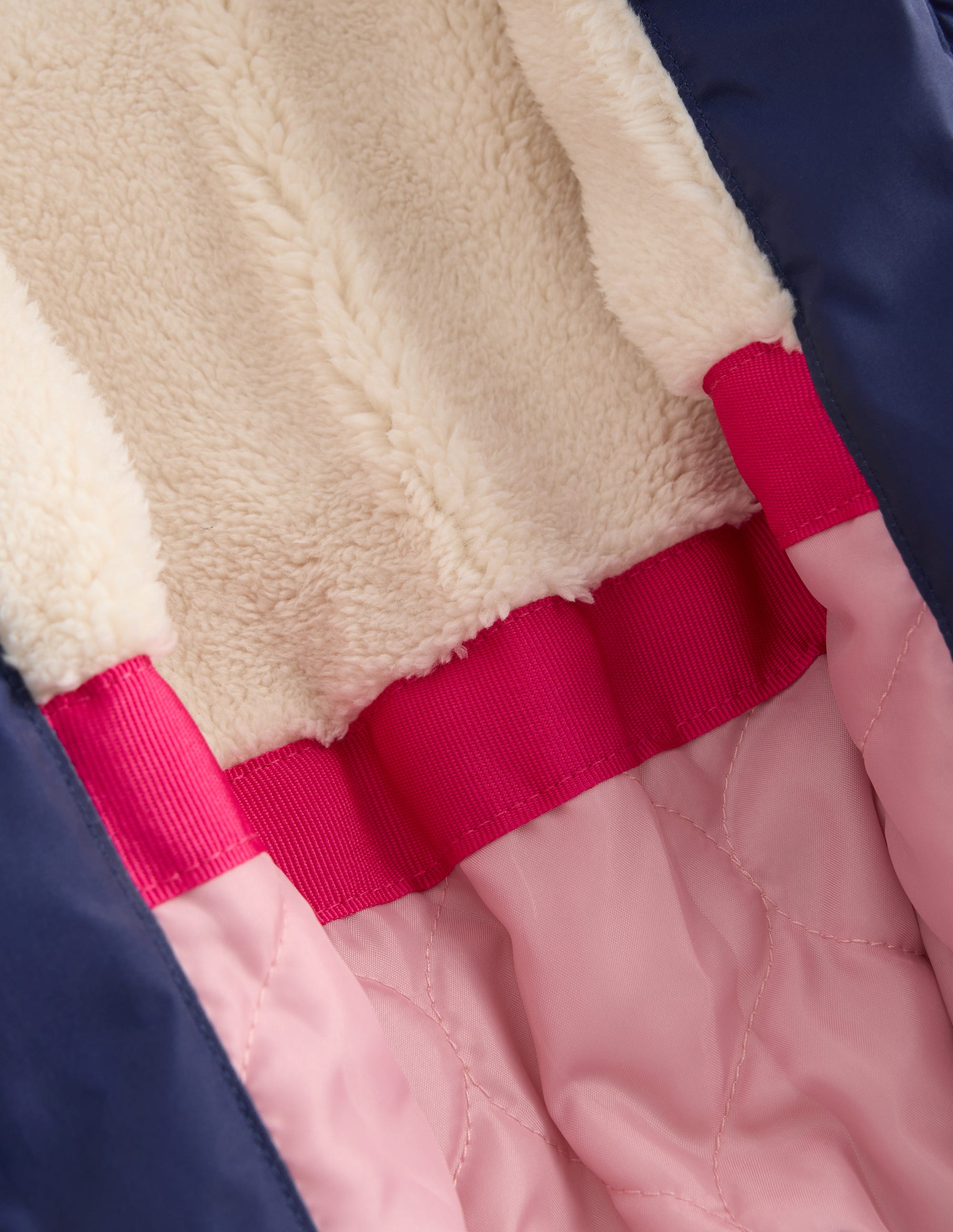 Fun Padded Coat-Navy Bird Placement Print - Image 9