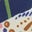 Fun Padded Coat-Navy Bird Placement Print