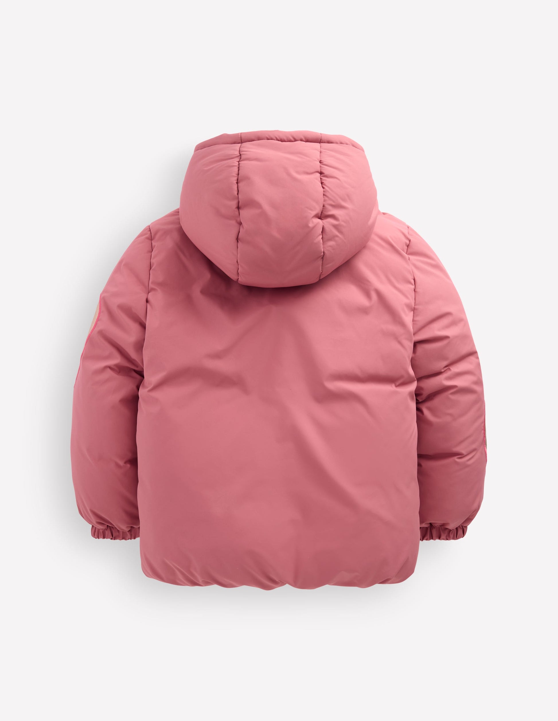 Fun Padded Coat-Pink Applique Metallic Hearts-5