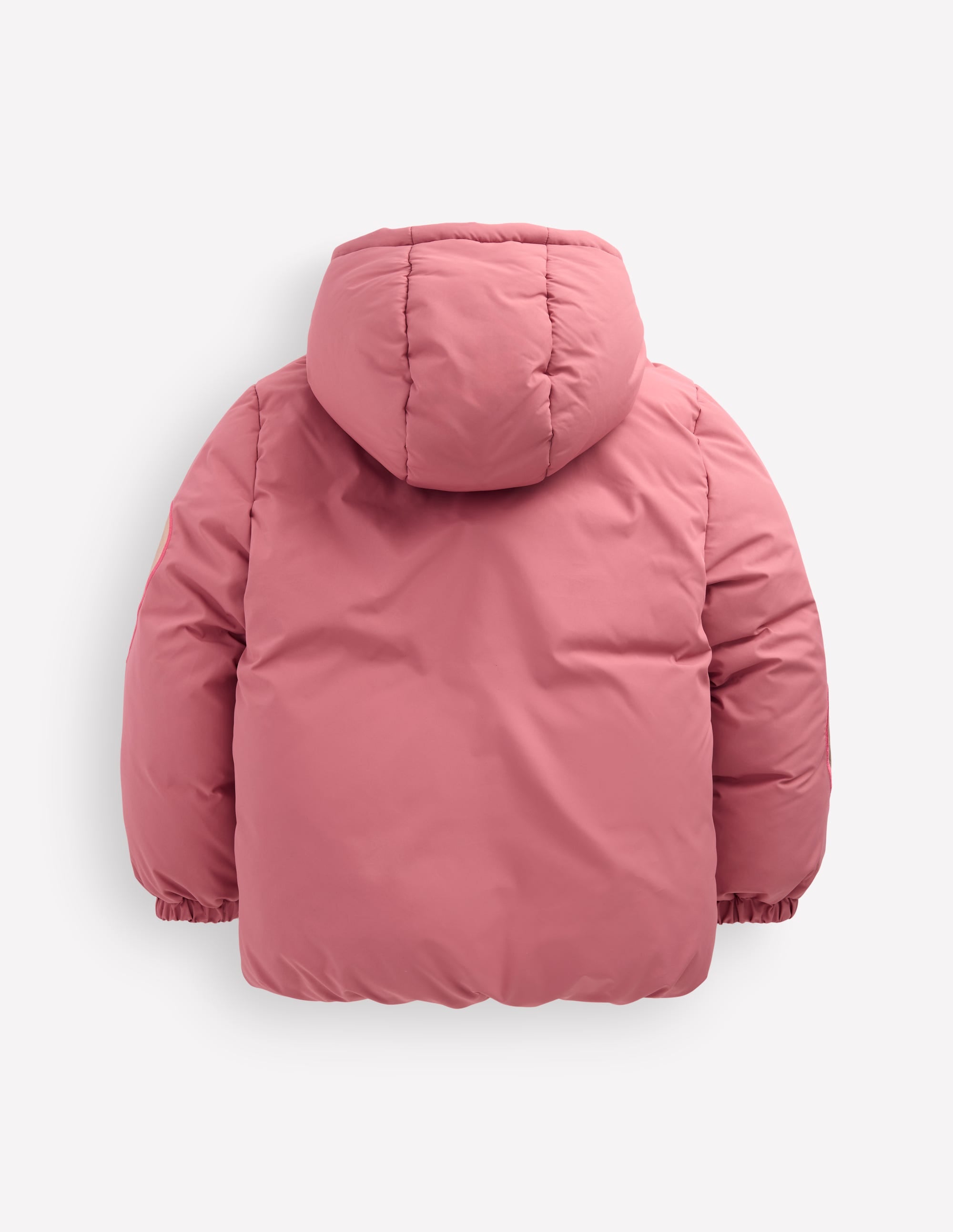 Fun Padded Coat-Pink Applique Metallic Hearts - Image 5
