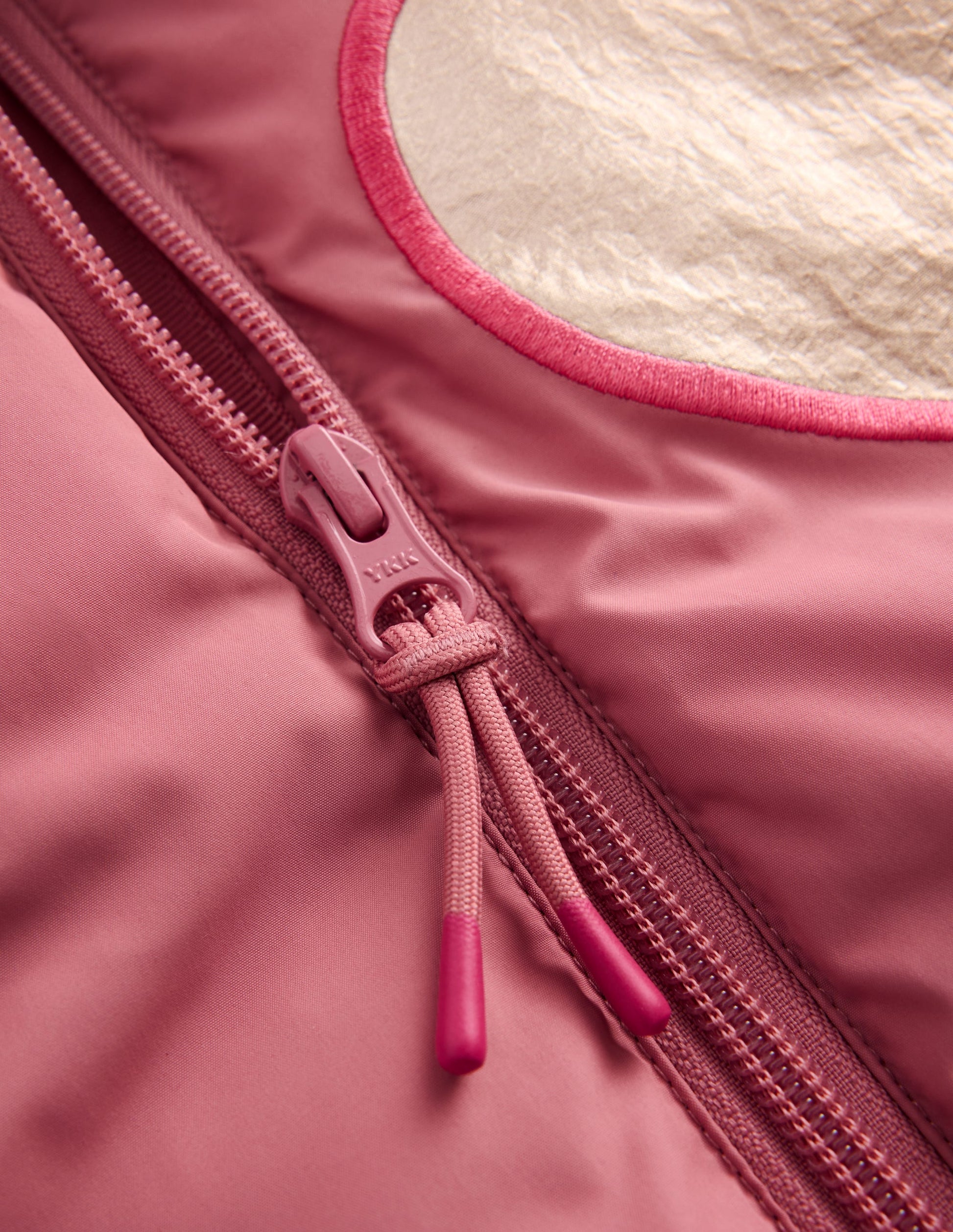 Fun Padded Coat-Pink Applique Metallic Hearts-6