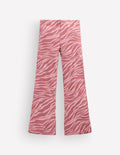 Ribbed Flared Leggings-Vintage Pink Zebra