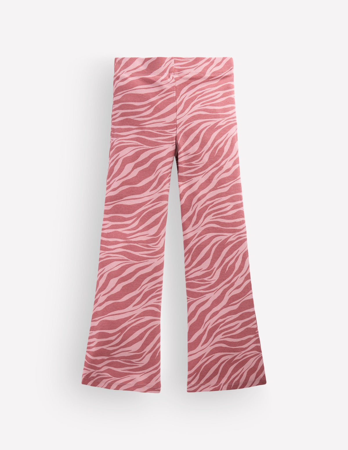 Ribbed Flared Leggings-Vintage Pink Zebra - Image 2