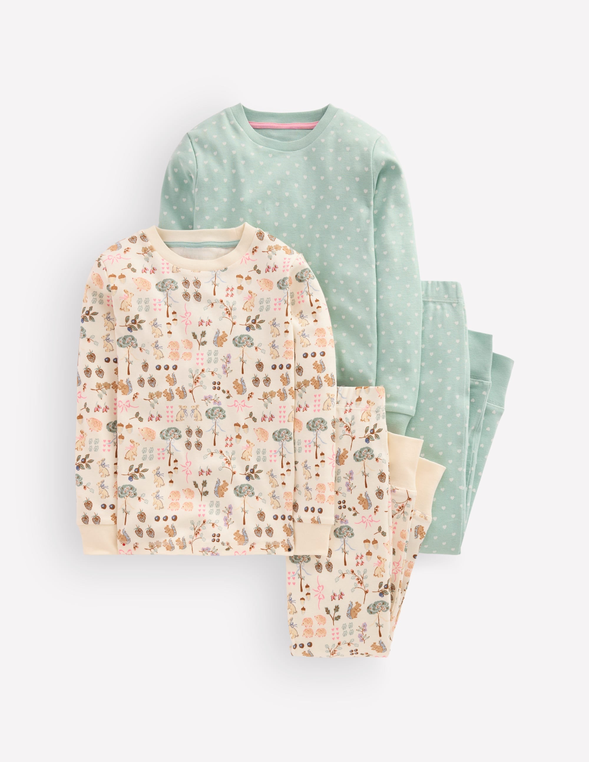 Twin Pack Snug Pyjamas-Autumn Print - Image 1