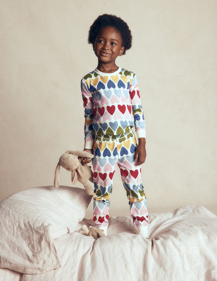 Twin Pack Snug Pyjamas-Multi Hearts
