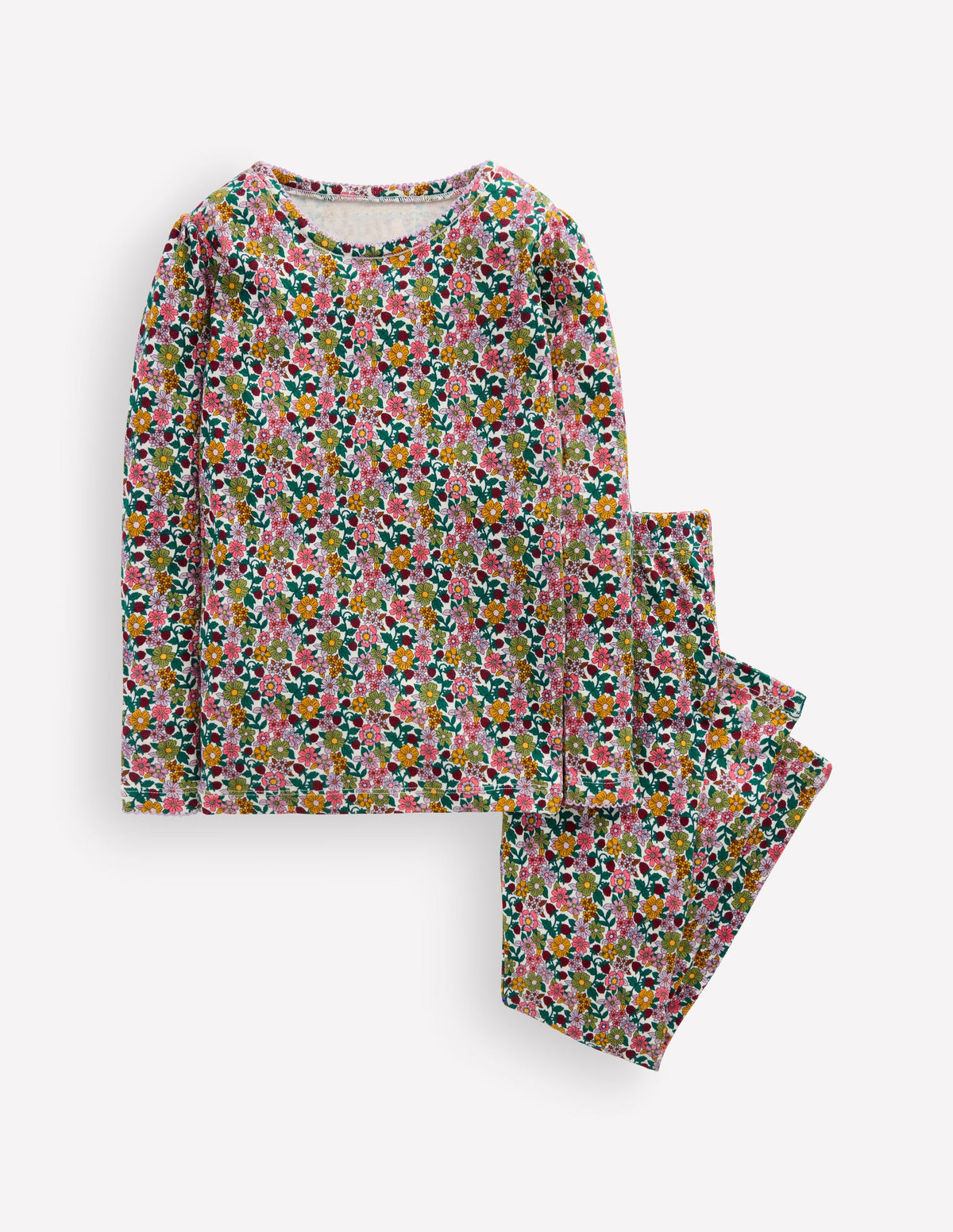 Snug Long John Pyjamas-Floral - Image 1