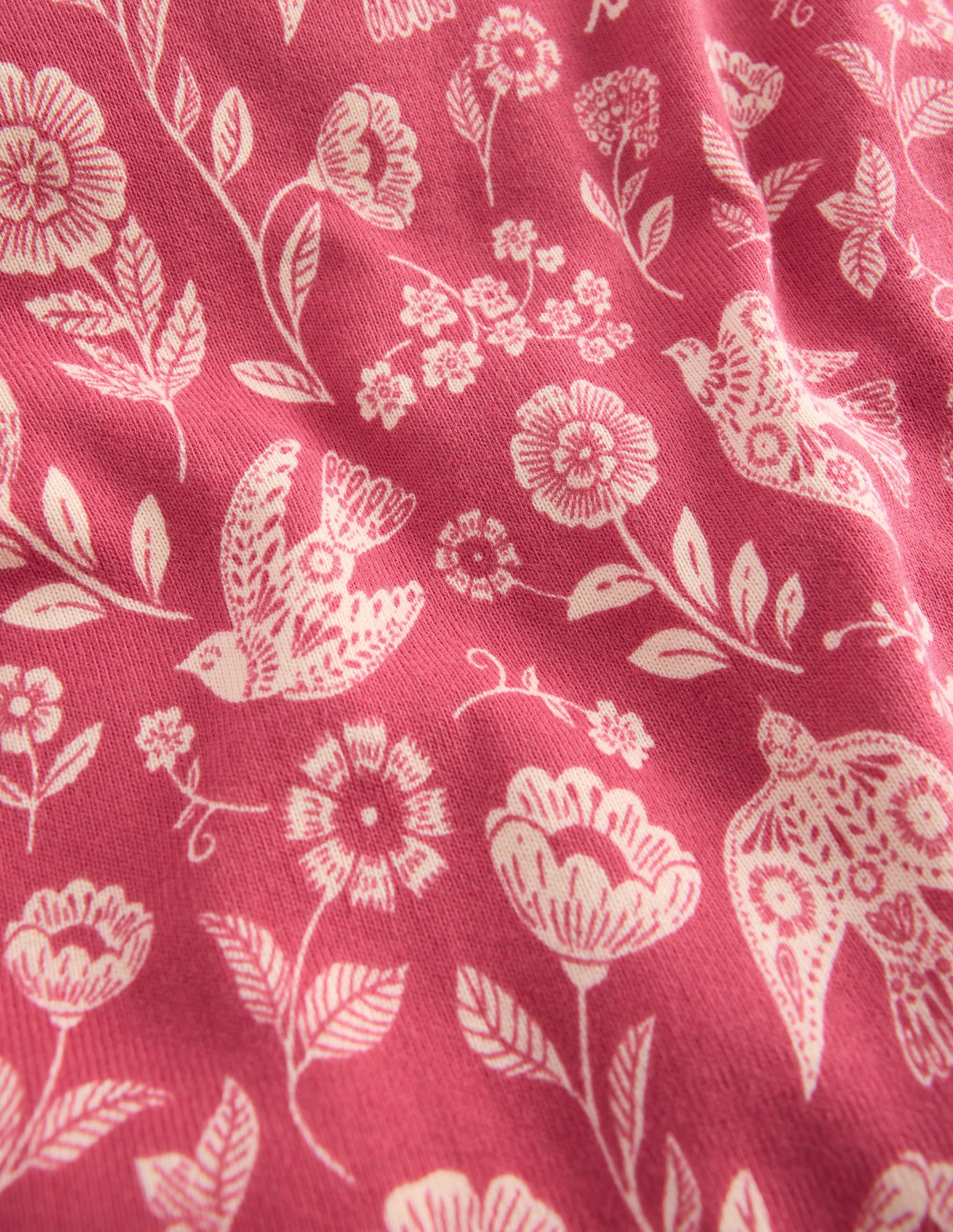 Snug Long John Pyjamas-Bird Floral - Image 3