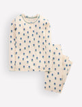 Snug Henley Pyjamas-Ivory Floral