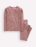 Snug Henley Pyjamas-Pink Leopard