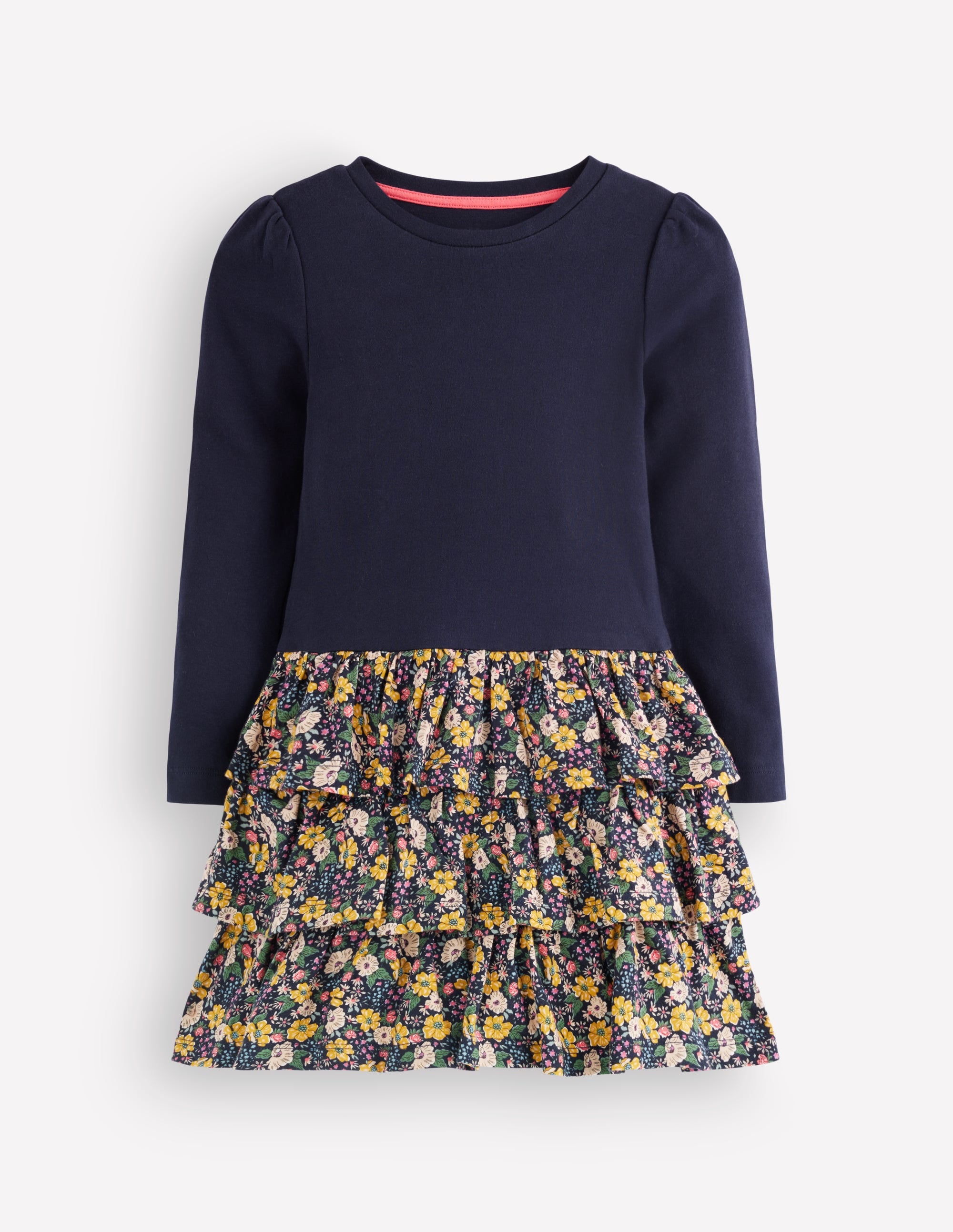 Cora Jersey RaRa Dress-Blue Floral - Image 1