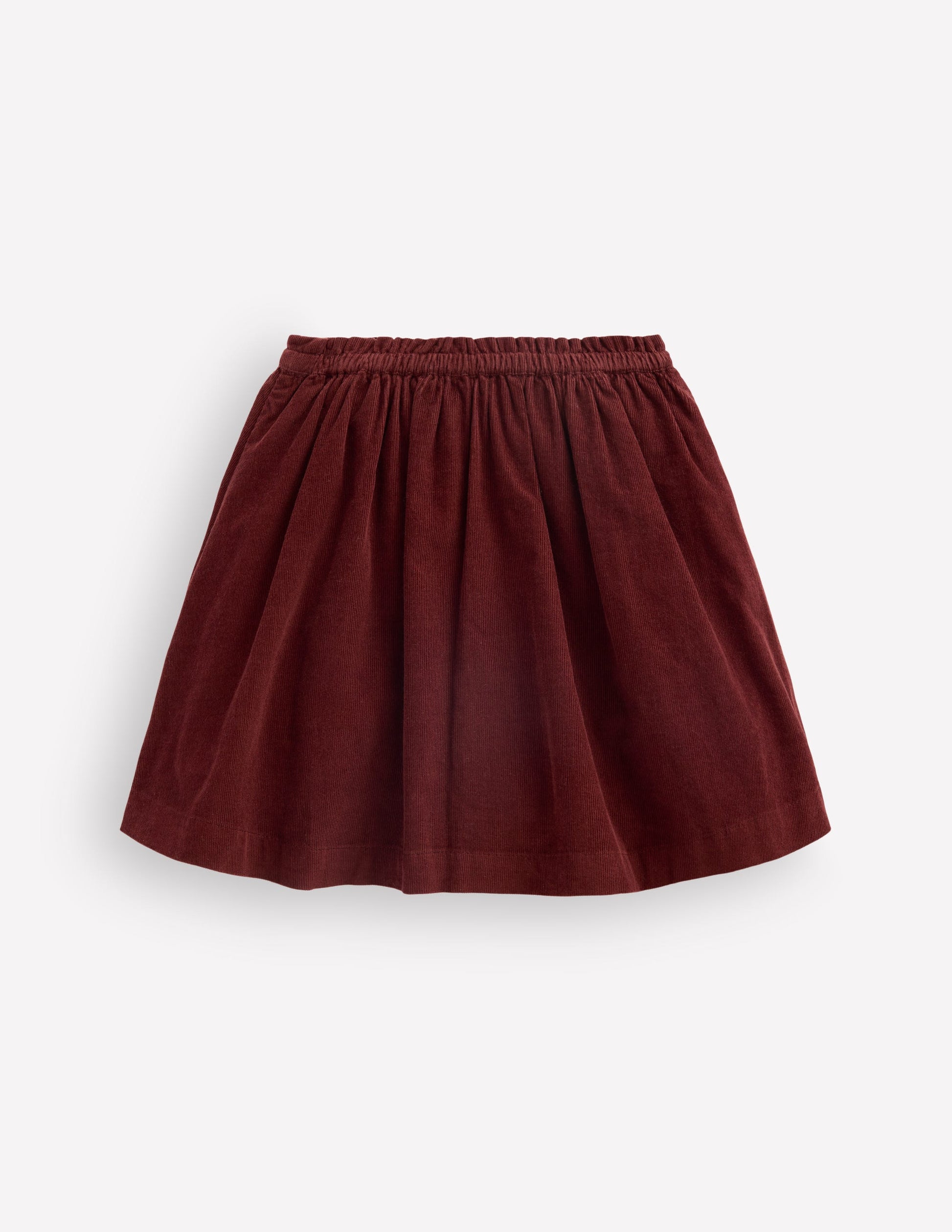 Woven Button-Through Skirt-Roasted Brown Cord-4