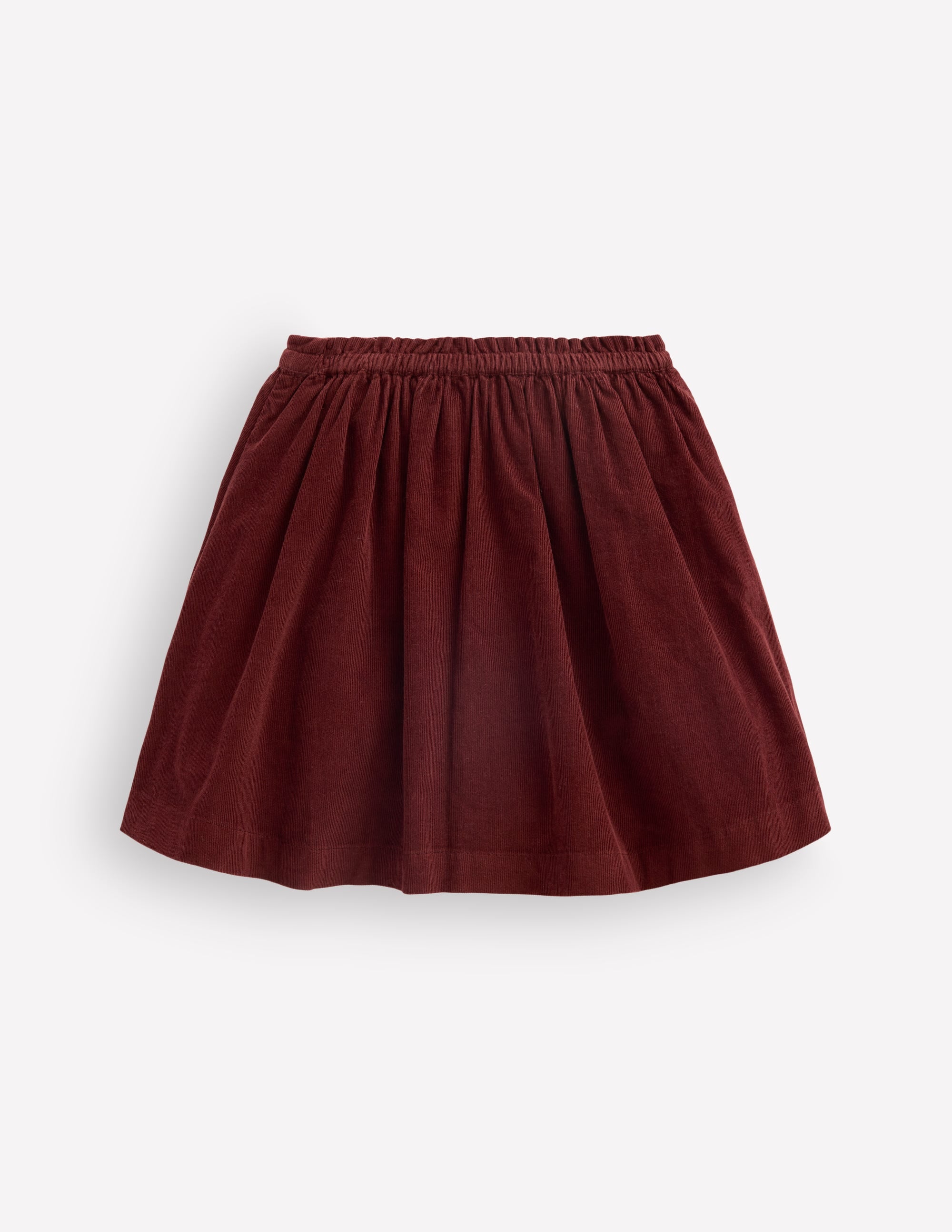 Woven Button-Through Skirt-Roasted Brown Cord - Image 4