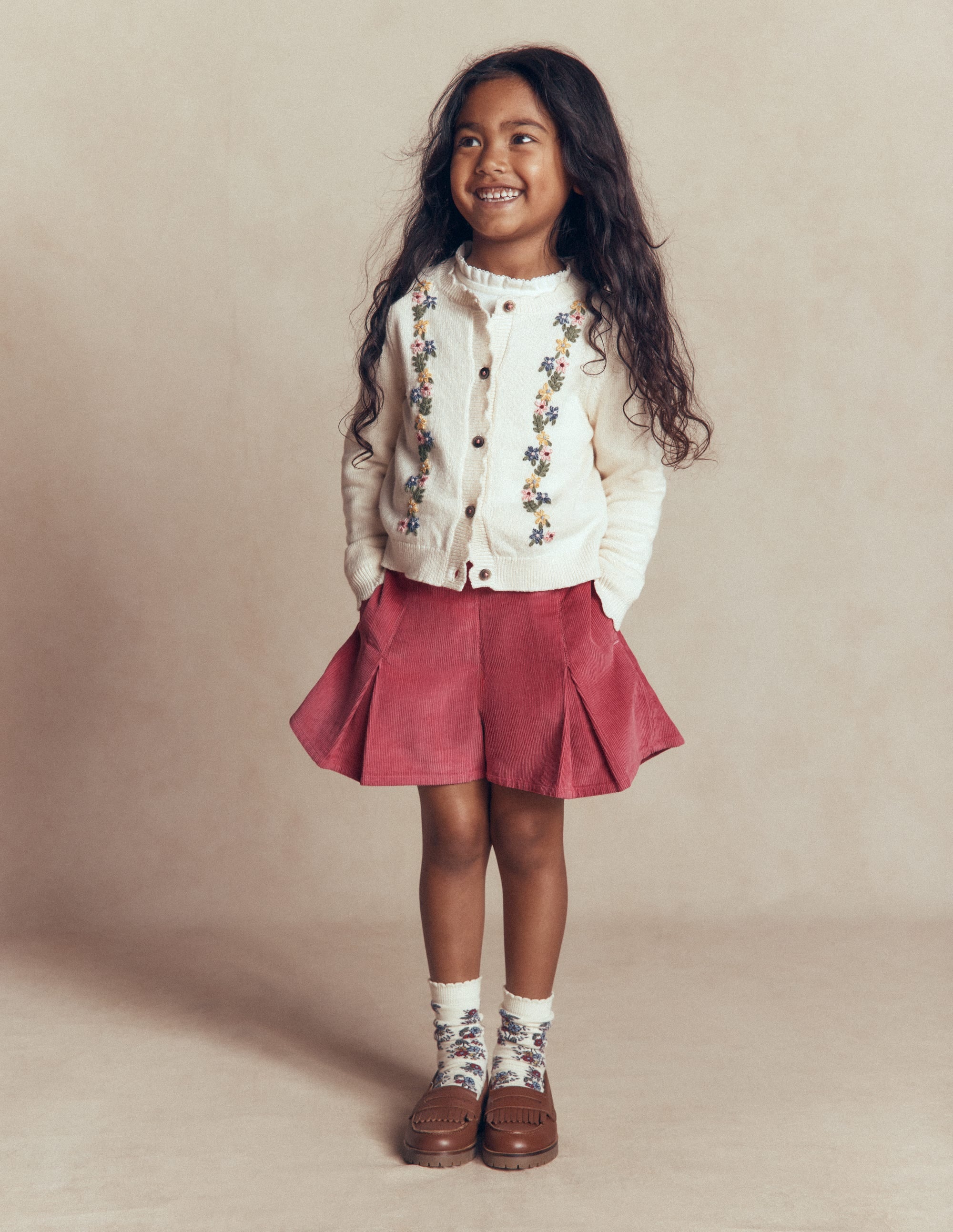 Pleated Skort-Winter Blush Cord - Image 3