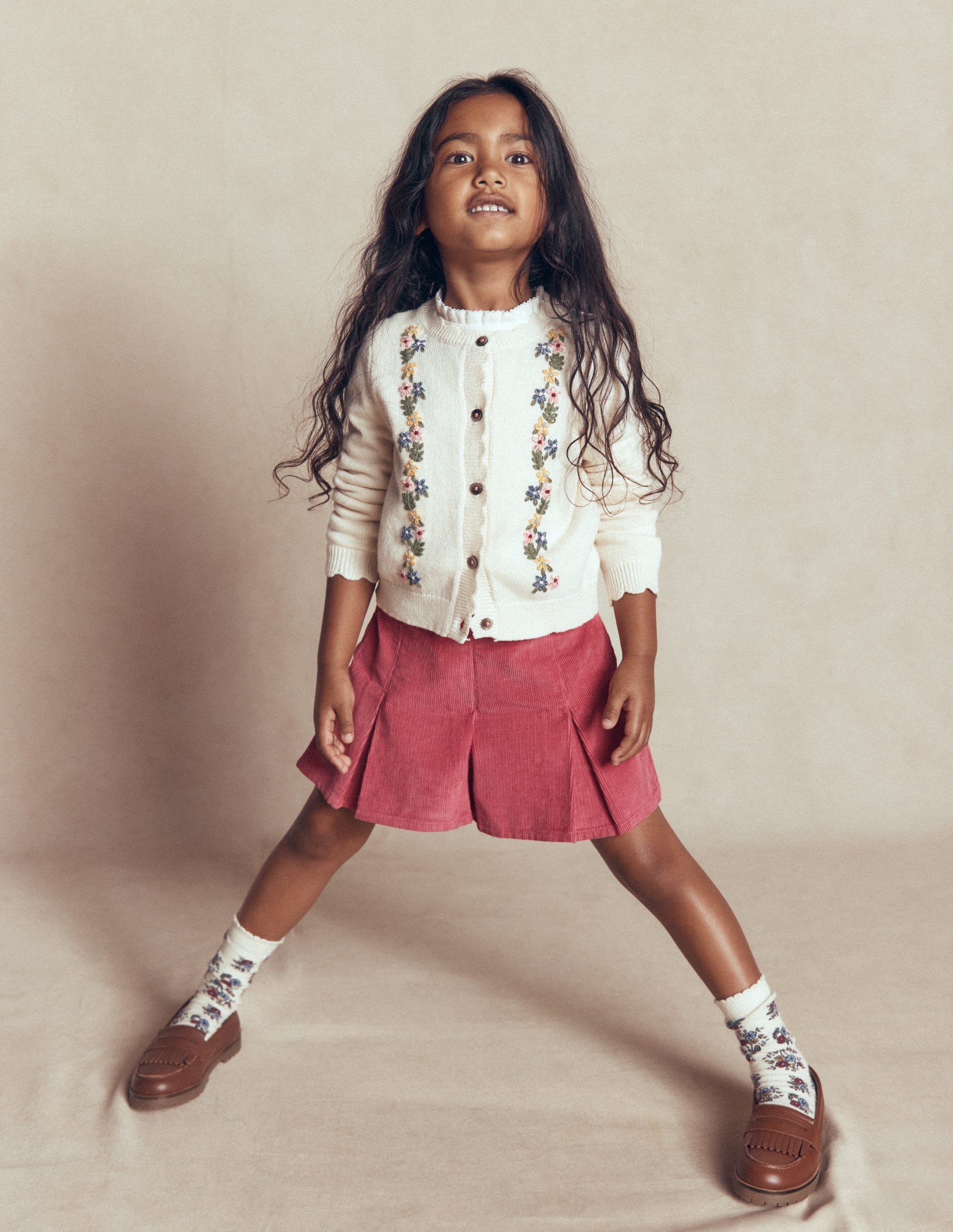 Pleated Skort-Winter Blush Cord - Image 4