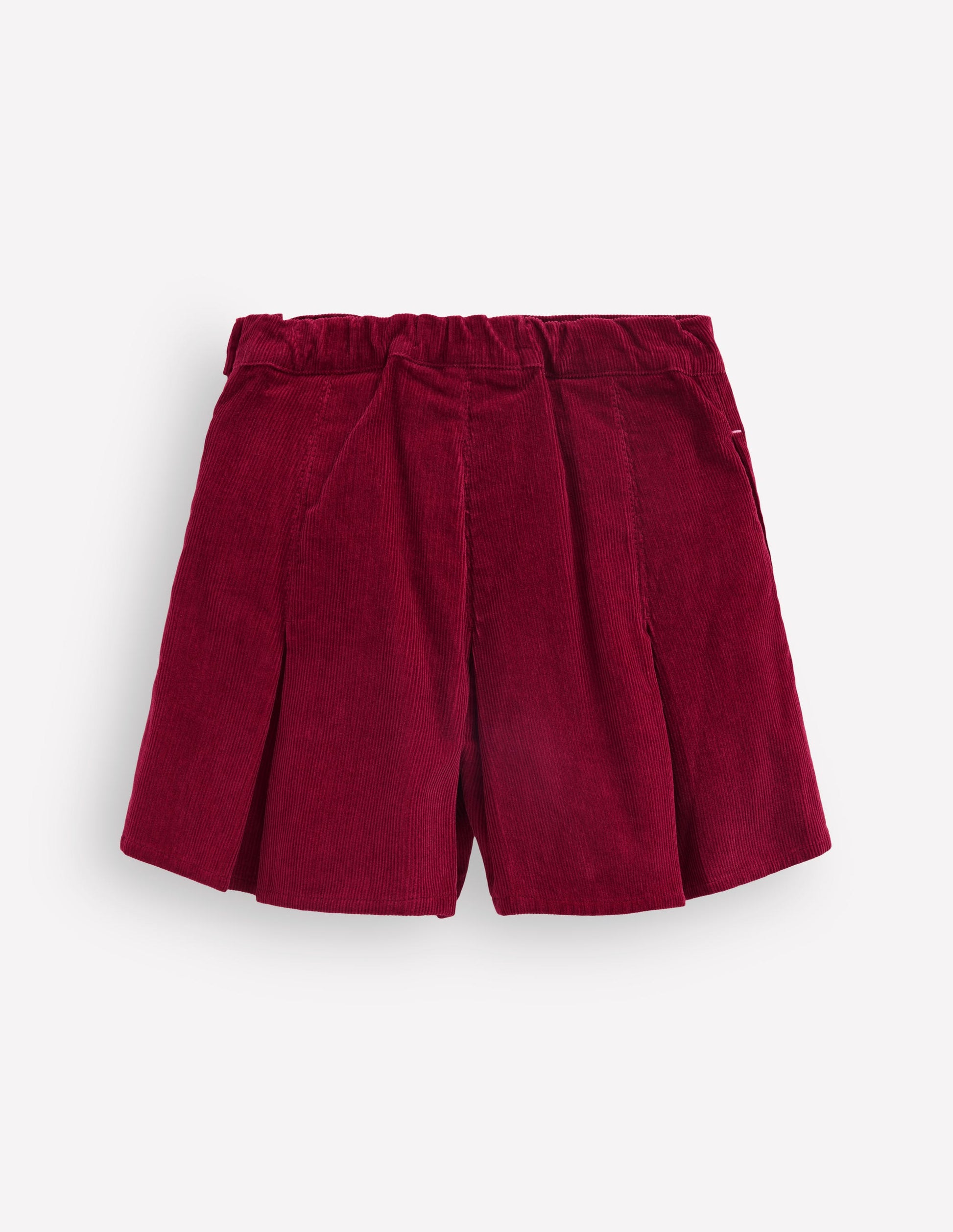 Pleated Skort-Ruby Red Cord-5