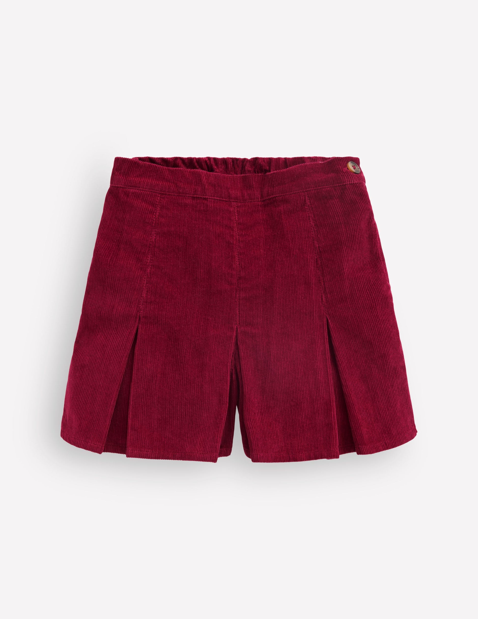 Pleated Skort-Ruby Red Cord-4