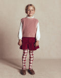 Pleated Skort-Ruby Red Cord