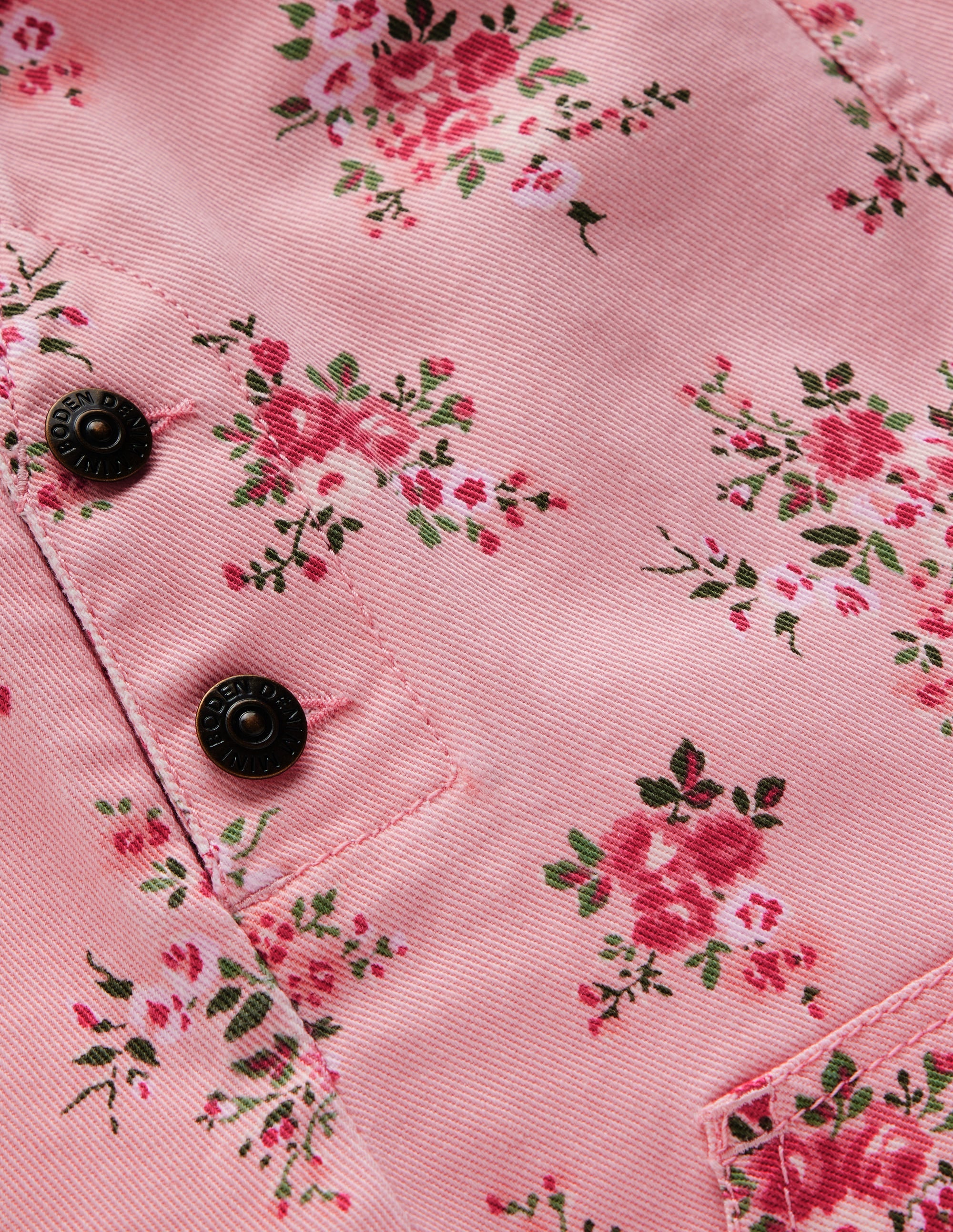 Adeline A-Line Dungaree Dress-Pink Quartz Twill Soft Rose - Image 3