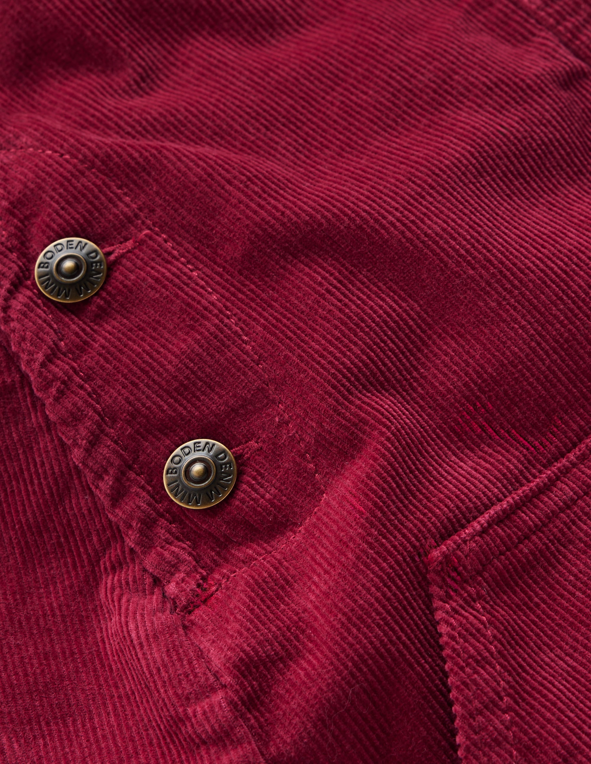 Adeline A-Line Dungaree Dress-Chestnut Red Cord - Image 7