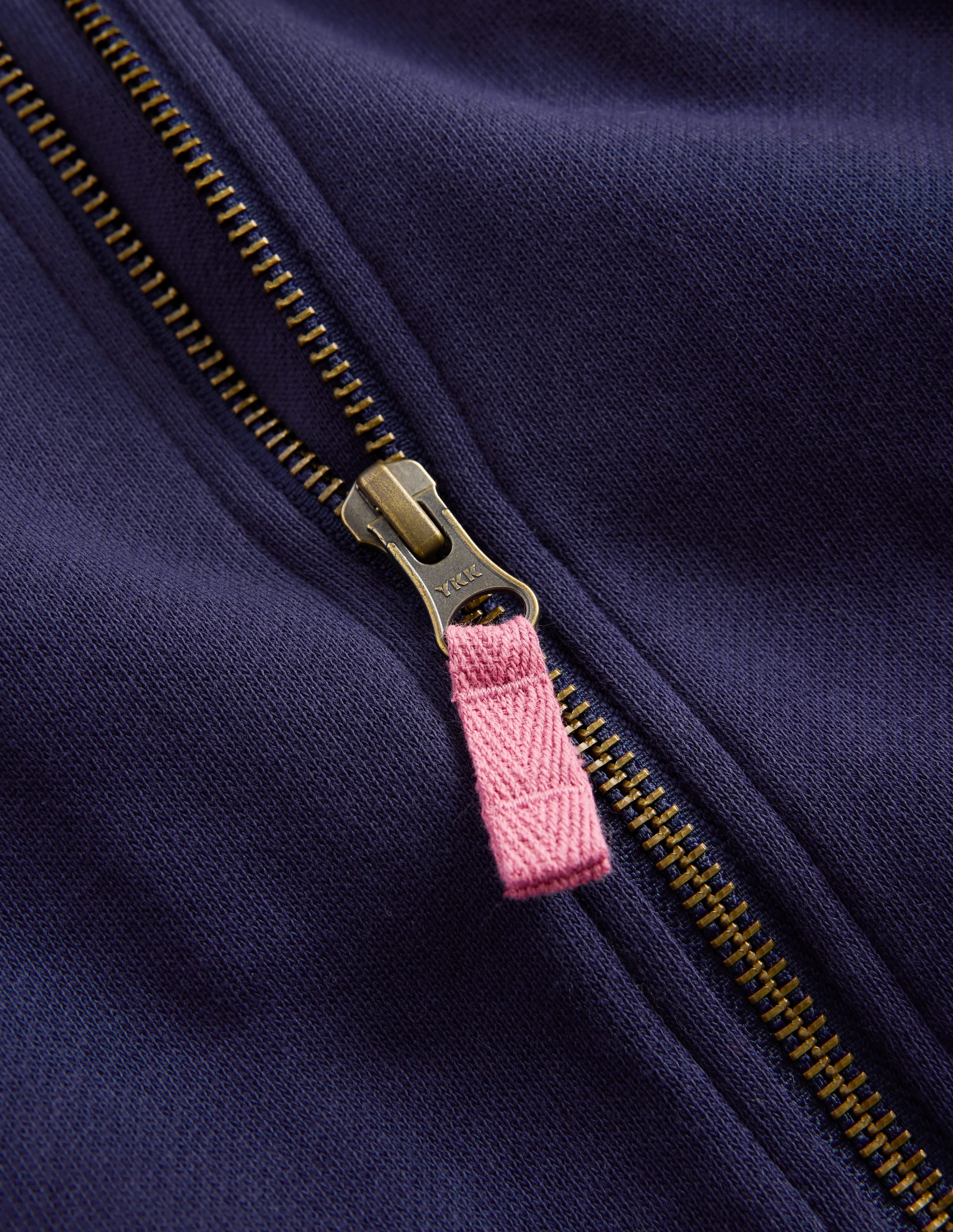 Fleece Lined Zip-Through-Navy - Image 3