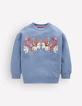Bobbie Appliqué Sweatshirt-Blue Pegasus