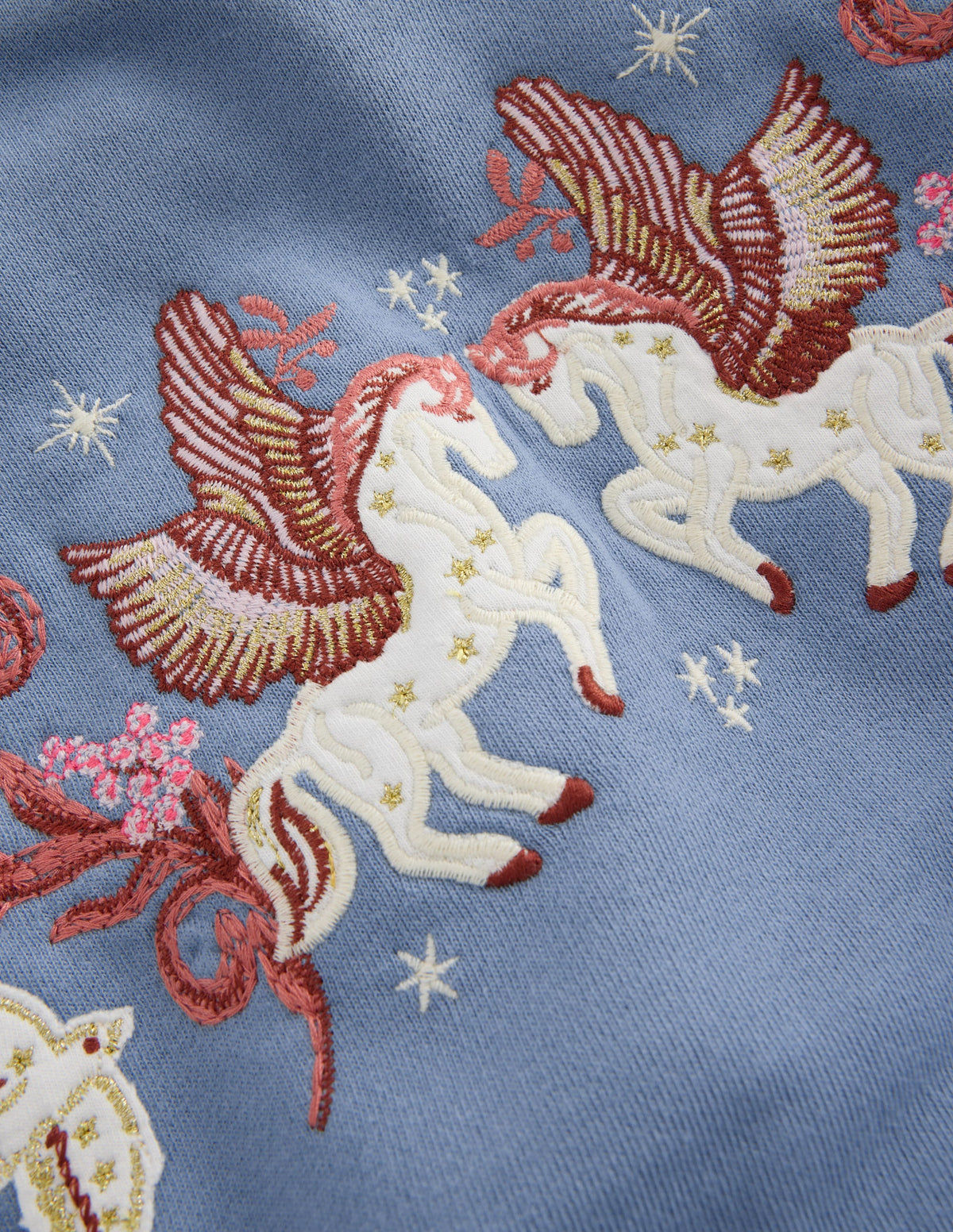 Bobbie Appliqué Sweatshirt-Blue Pegasus - Image 3