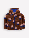 Relaxed Borg Zip-Through-Tortoise Shell Flower Stamp