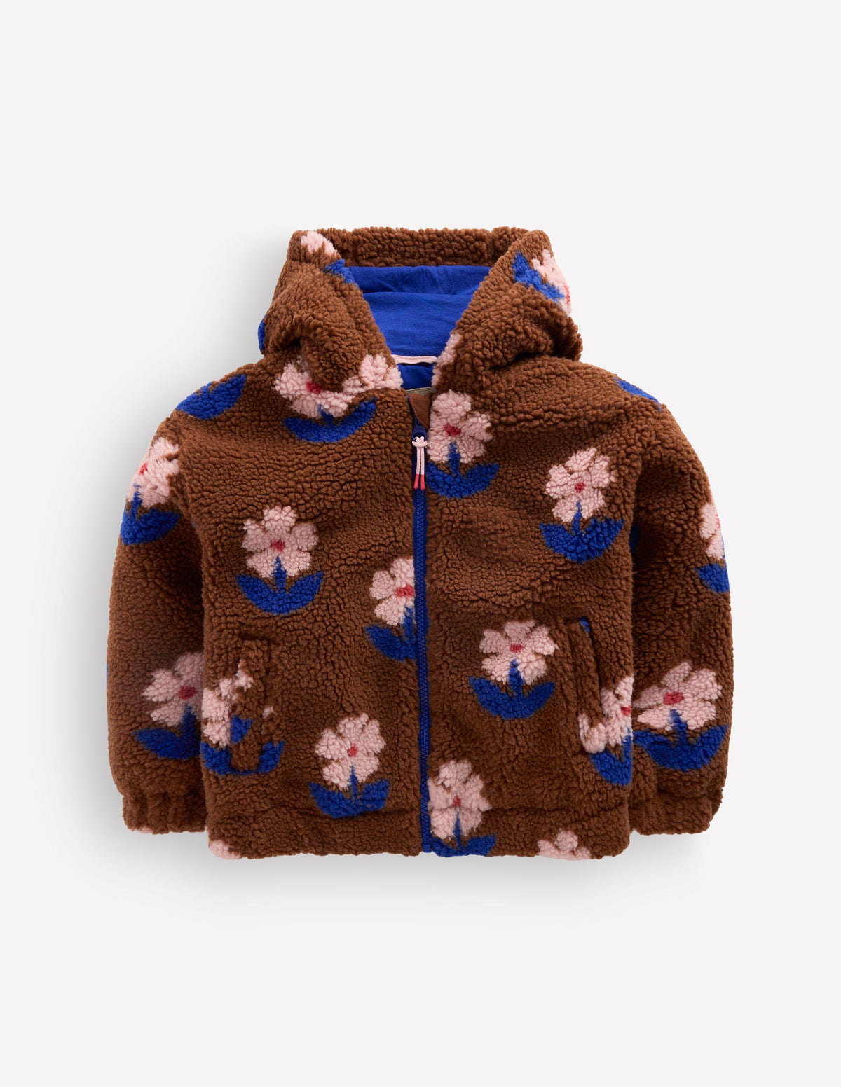 Relaxed Borg Zip-Through-Tortoise Shell Flower Stamp - Image 1