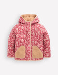 Borg Padded Jacket-Winter Blush Floral Bird
