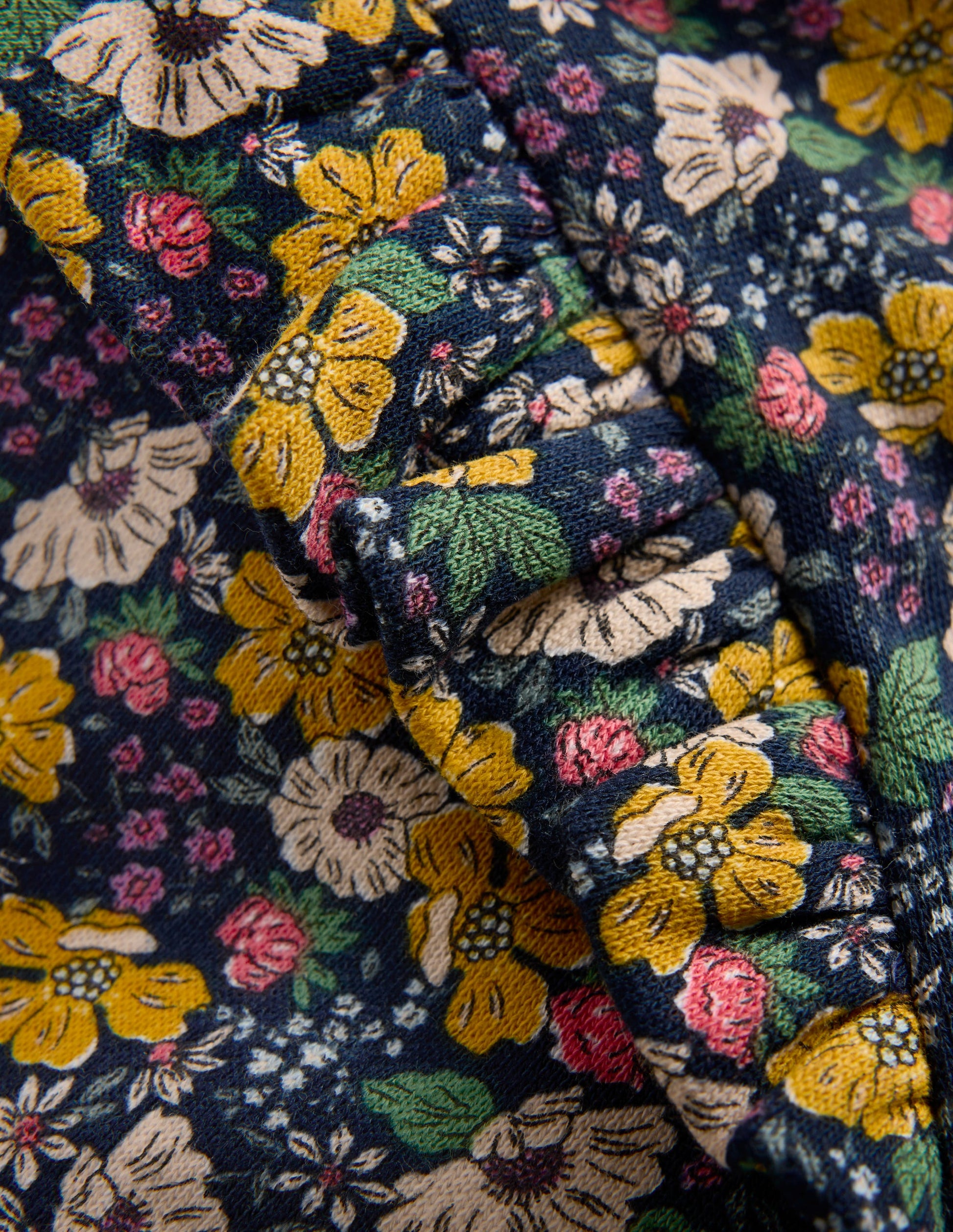 Pretty Frill Sweatshirt-Navy Floral-3