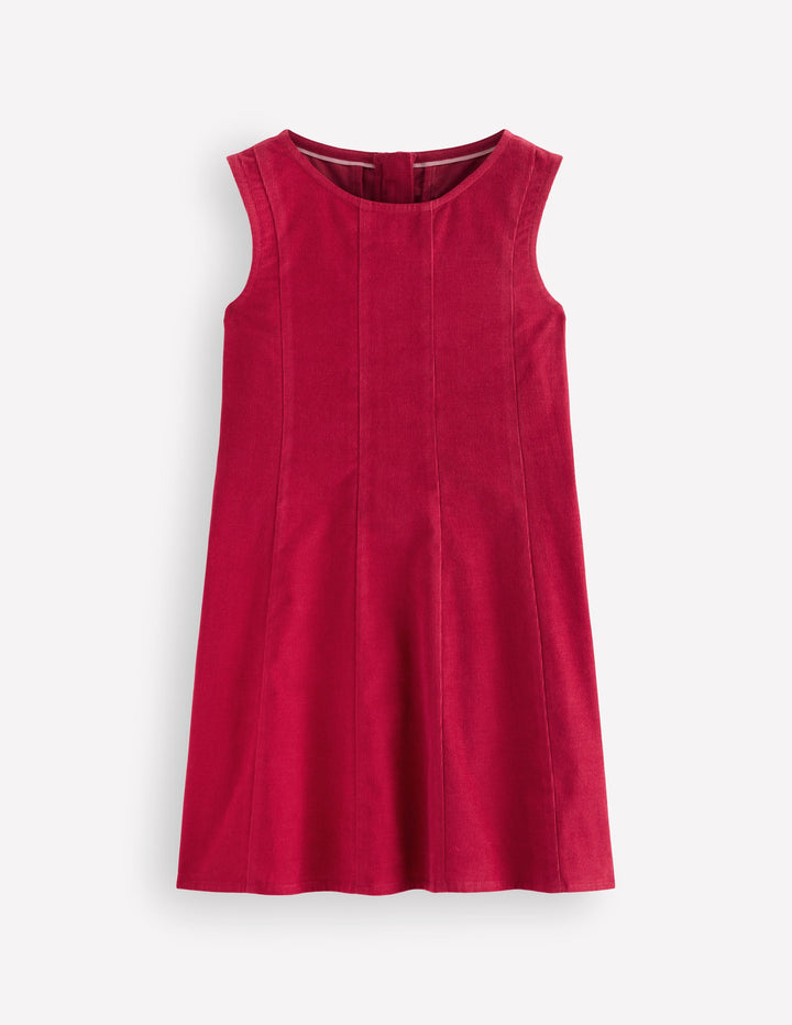 Willa Pinafore Dress-Red