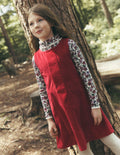 Willa Pinafore Dress-Red