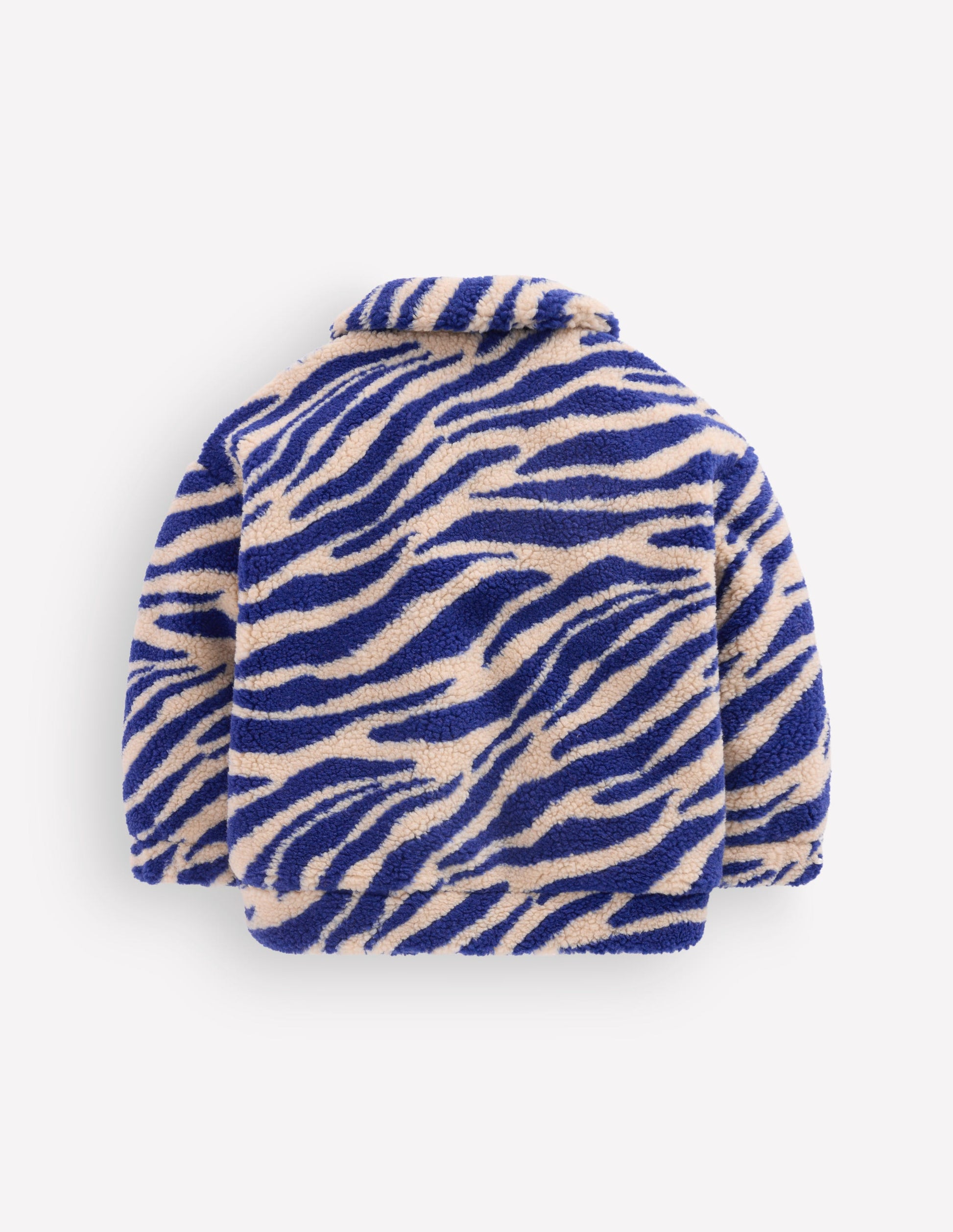 Collared Borg Jacket-Zebra Borg and Navy-4