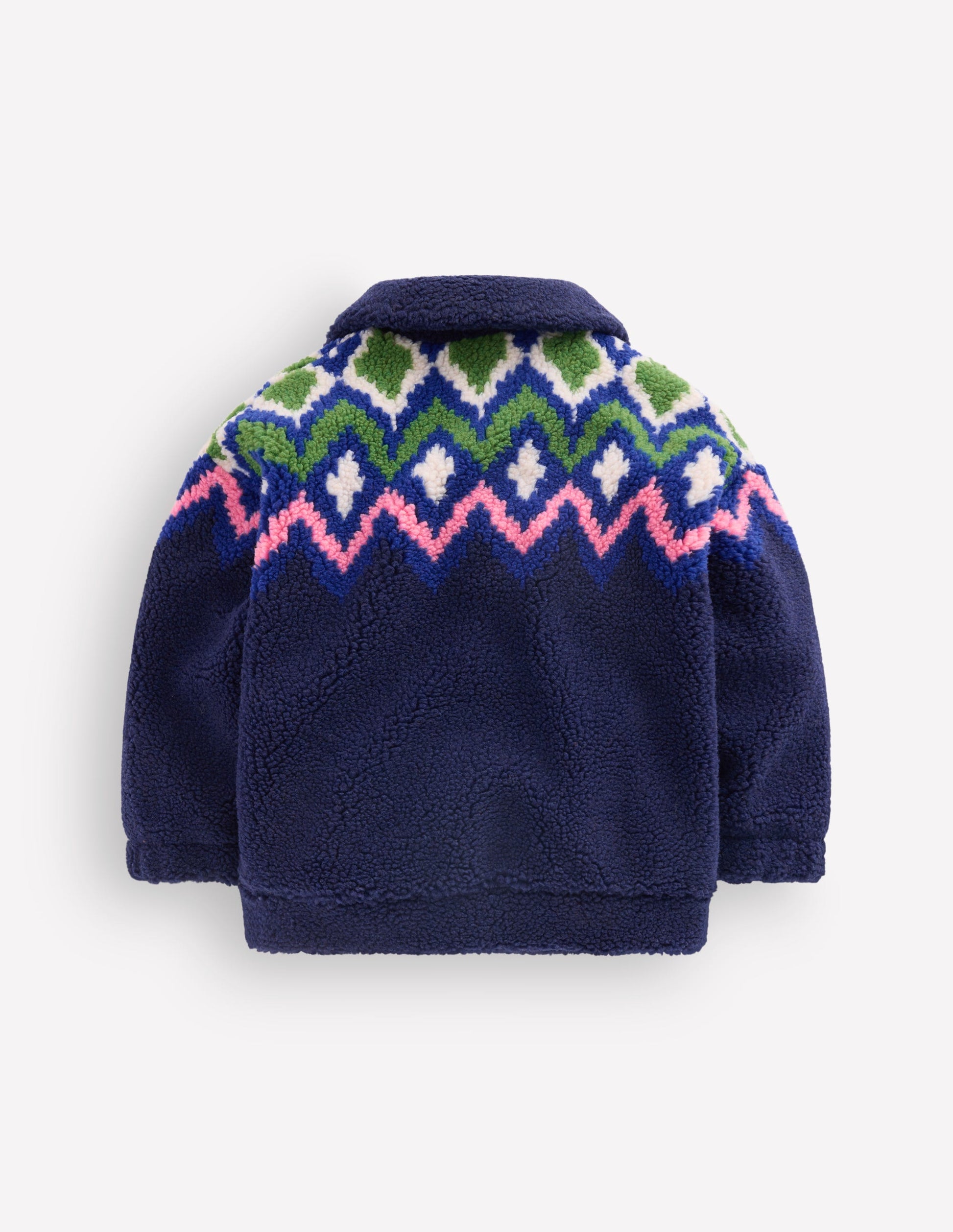 Collared Borg Jacket-Navy Fair isle-4